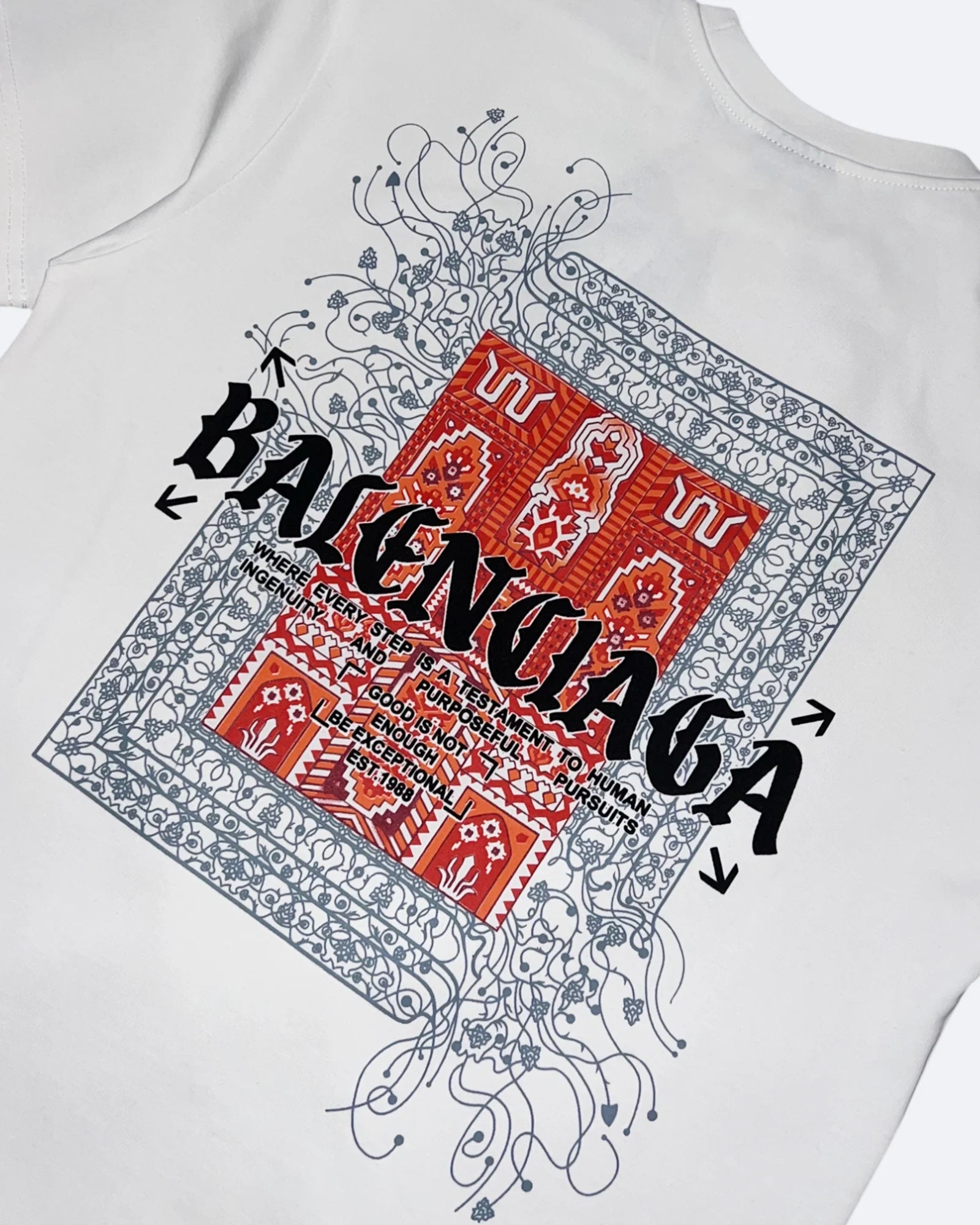 Balenciaga - Red Bandana T-Shirt - White