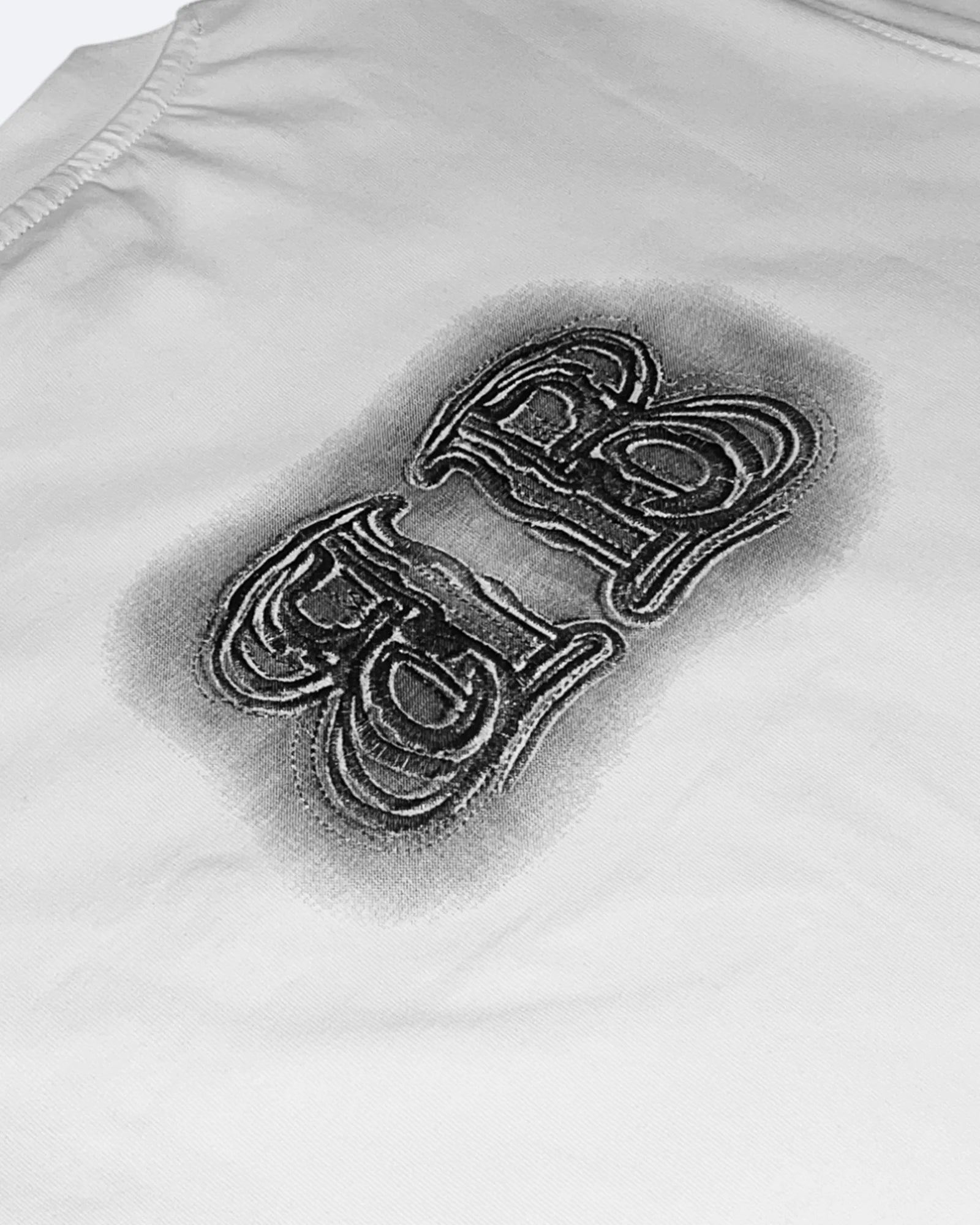 Balenciaga - Sprayed Logo Embroidery T-Shirt - White