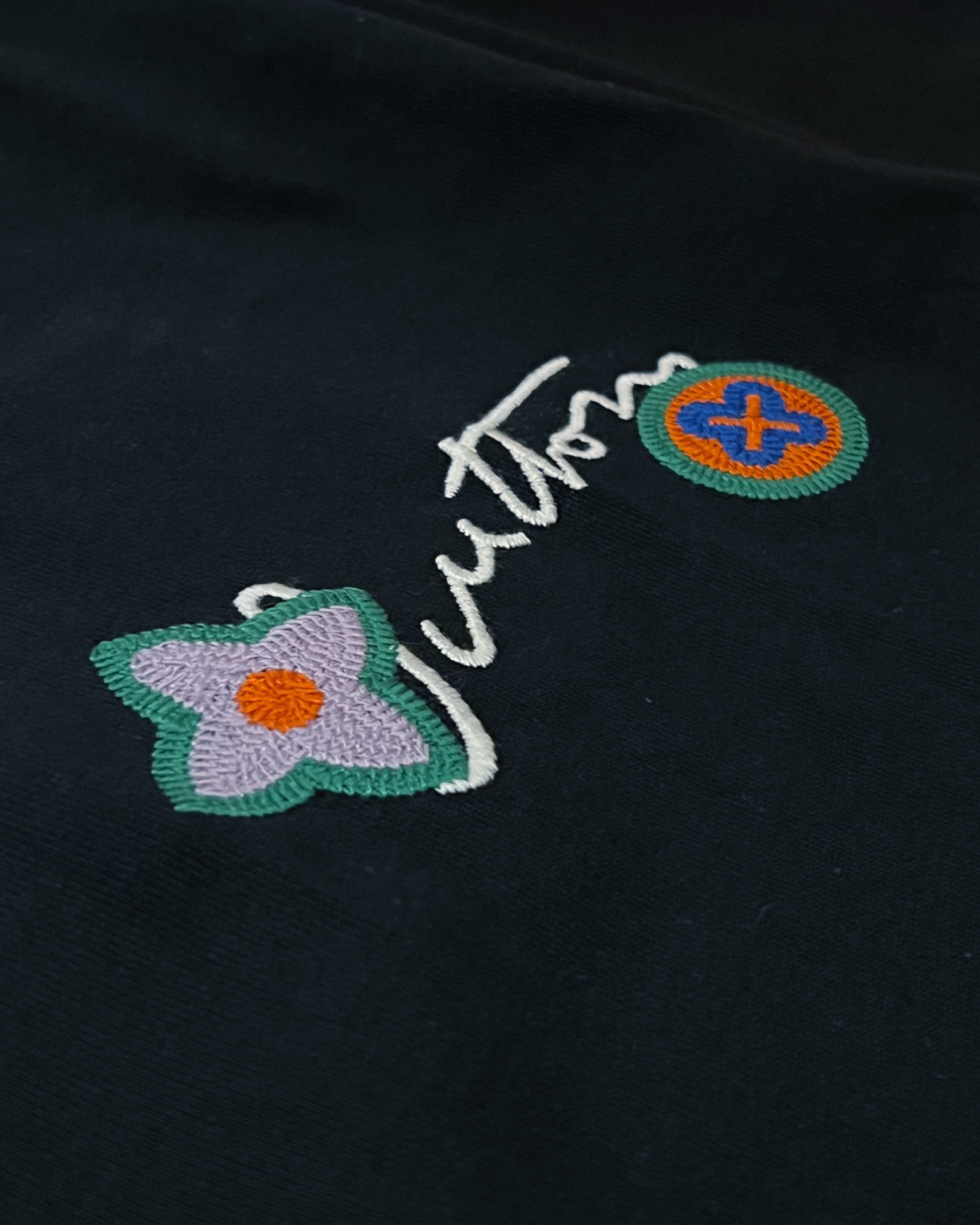 LVTN - Script Embroidery Logo T-Shirt - Black