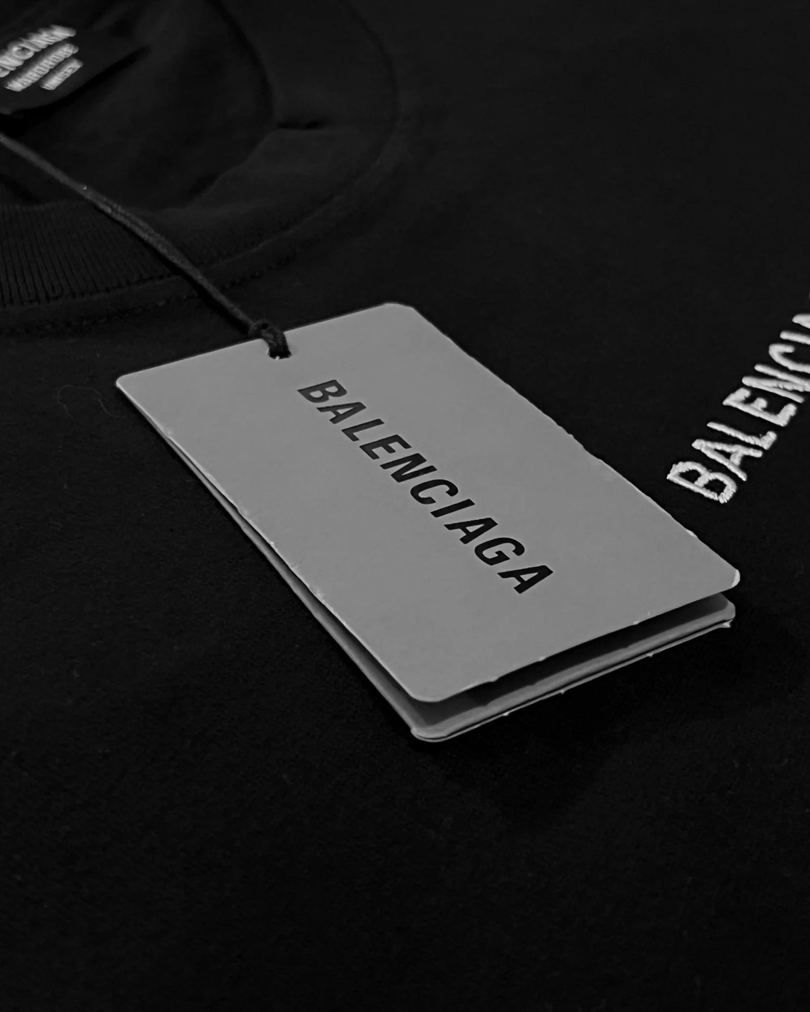 Balenciaga - Logo Embroidery T-Shirt - Black