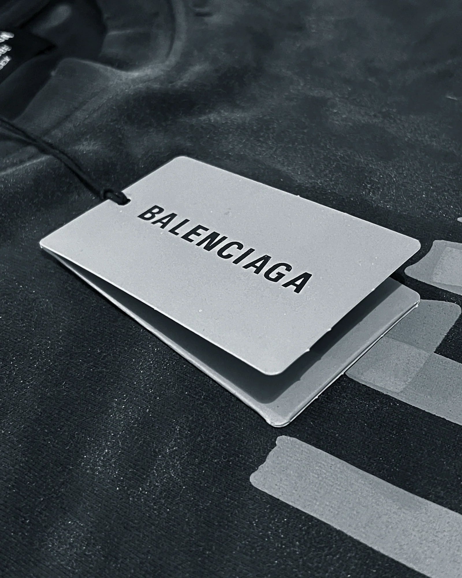 Balenciaga - Yellow Tape Distressed T-Shirt - Washed Black