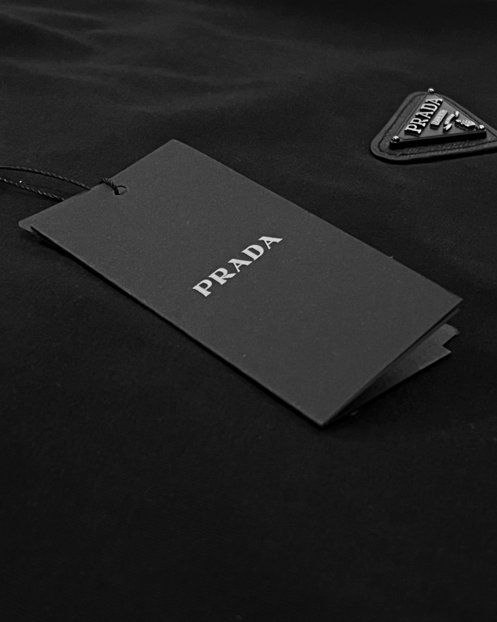 Prada - Black Plate Logo T-Shirt - Black