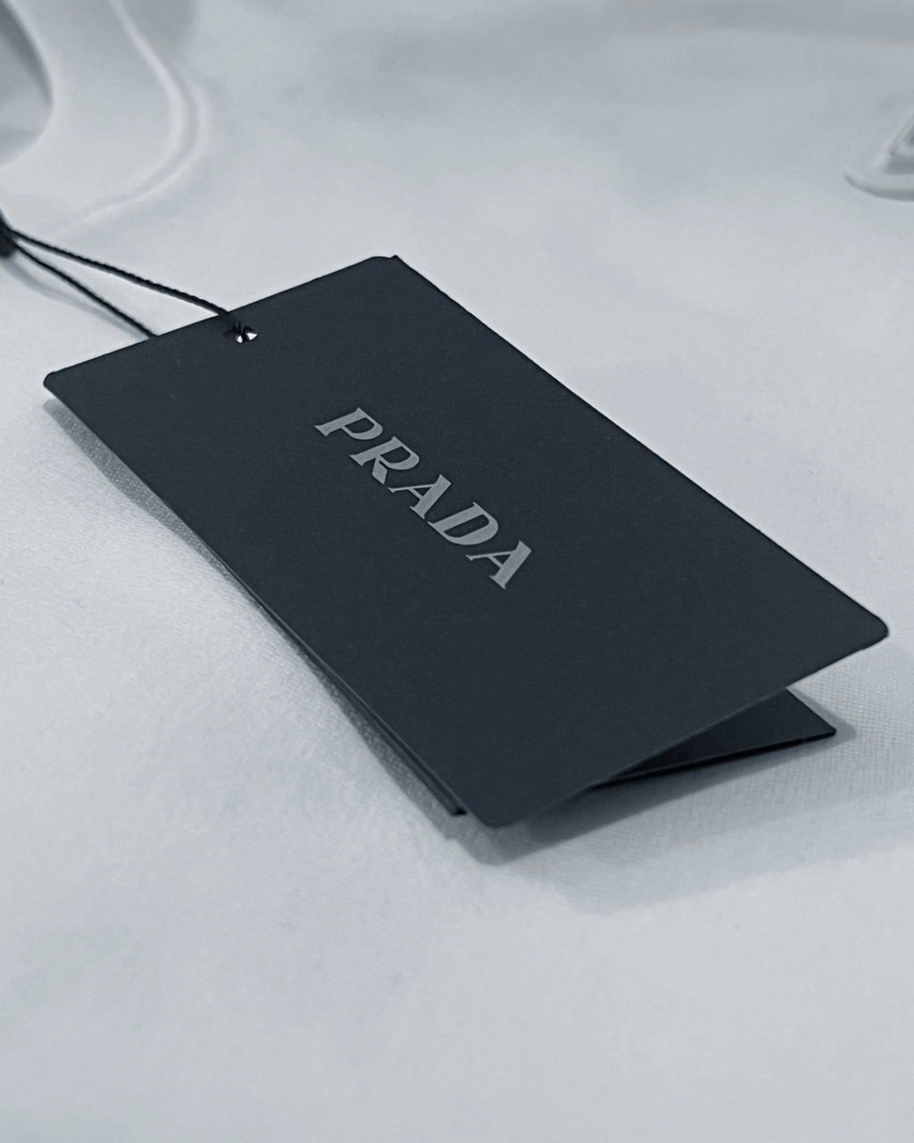 Prada - White Plate Logo T-Shirt - White