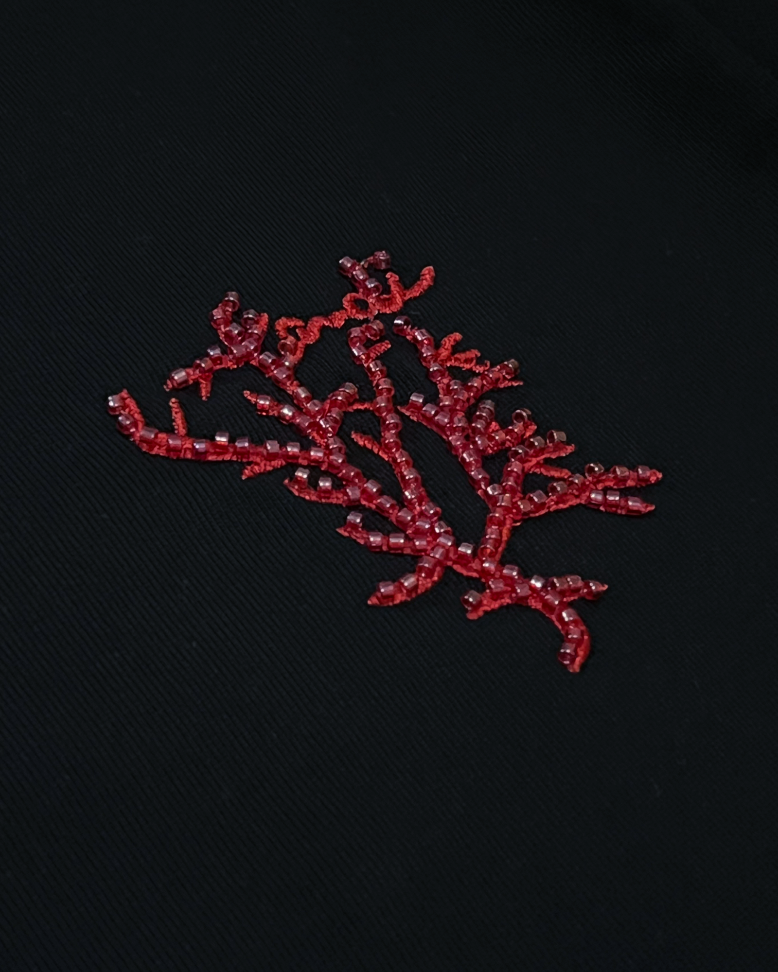 Fendi - Coral Embroidery T-Shirt - Black