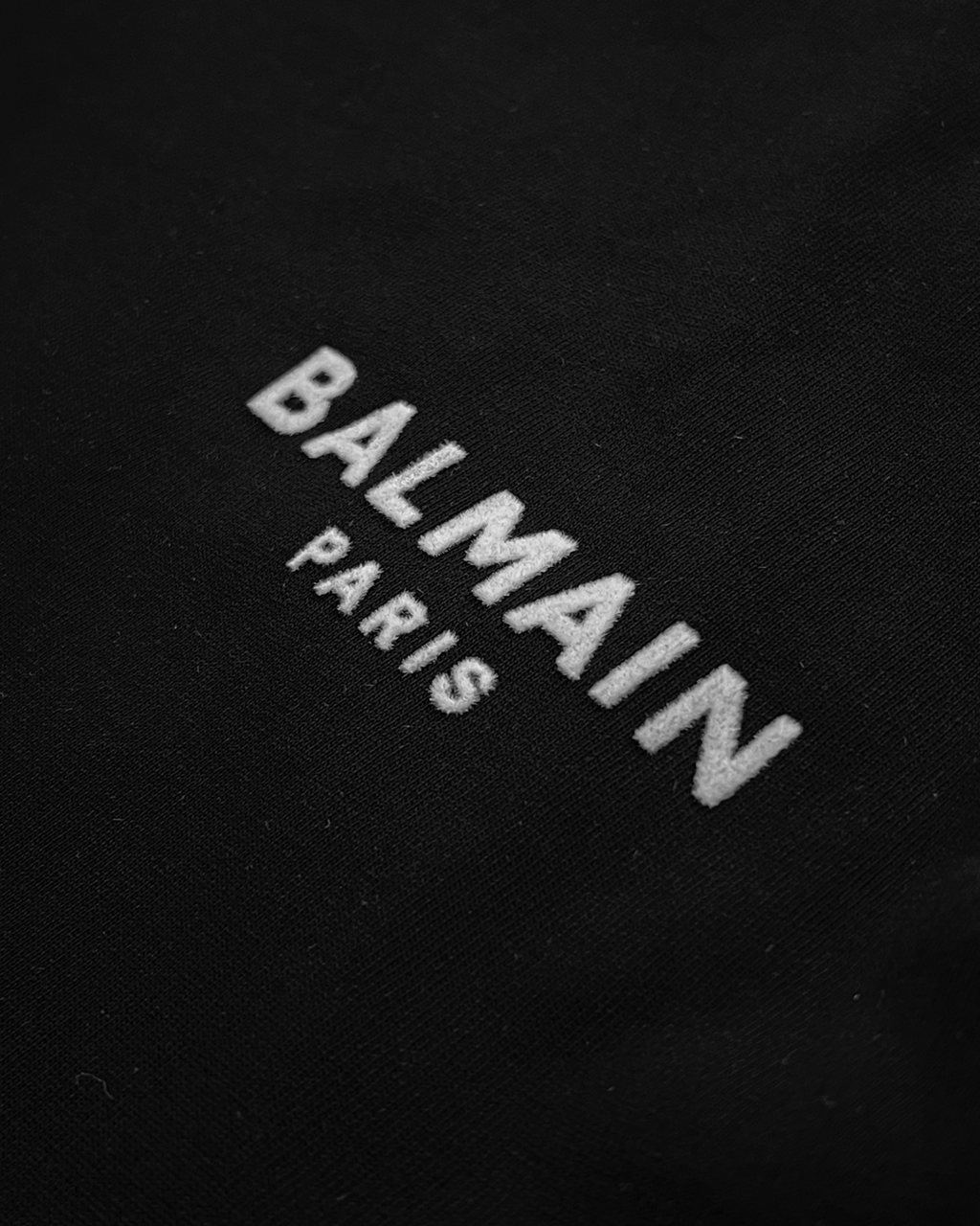 Balmain - Furry Logo T-Shirt - Black