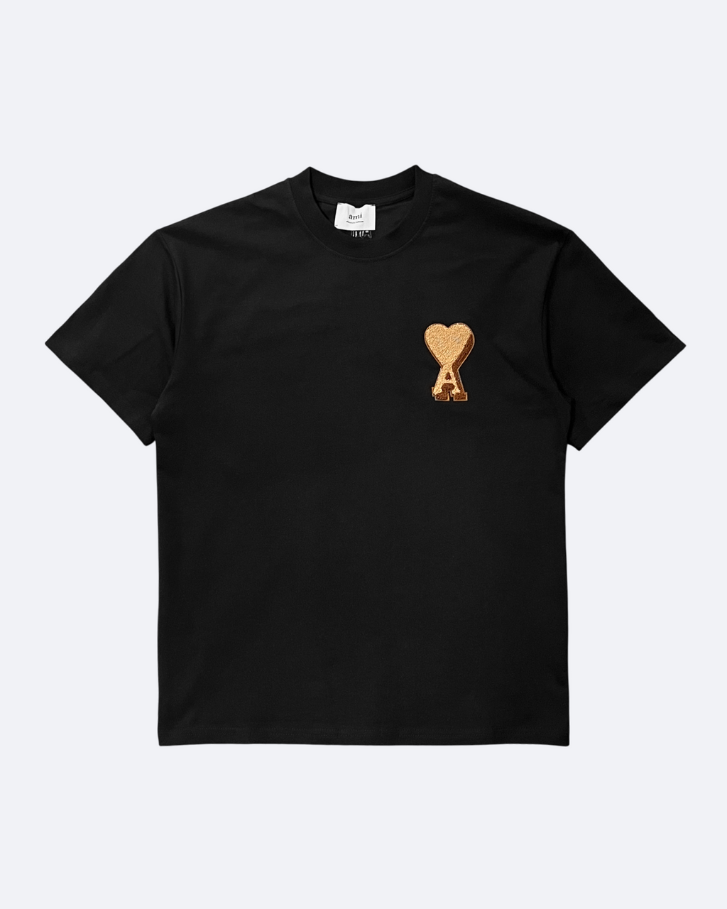 AMI - Brown College Heart T-Shirt - Black