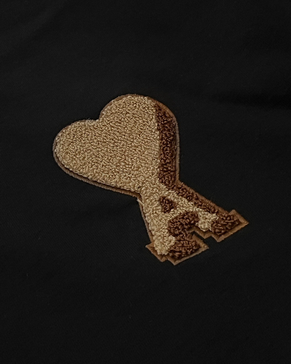 AMI - Brown College Heart T-Shirt - Black