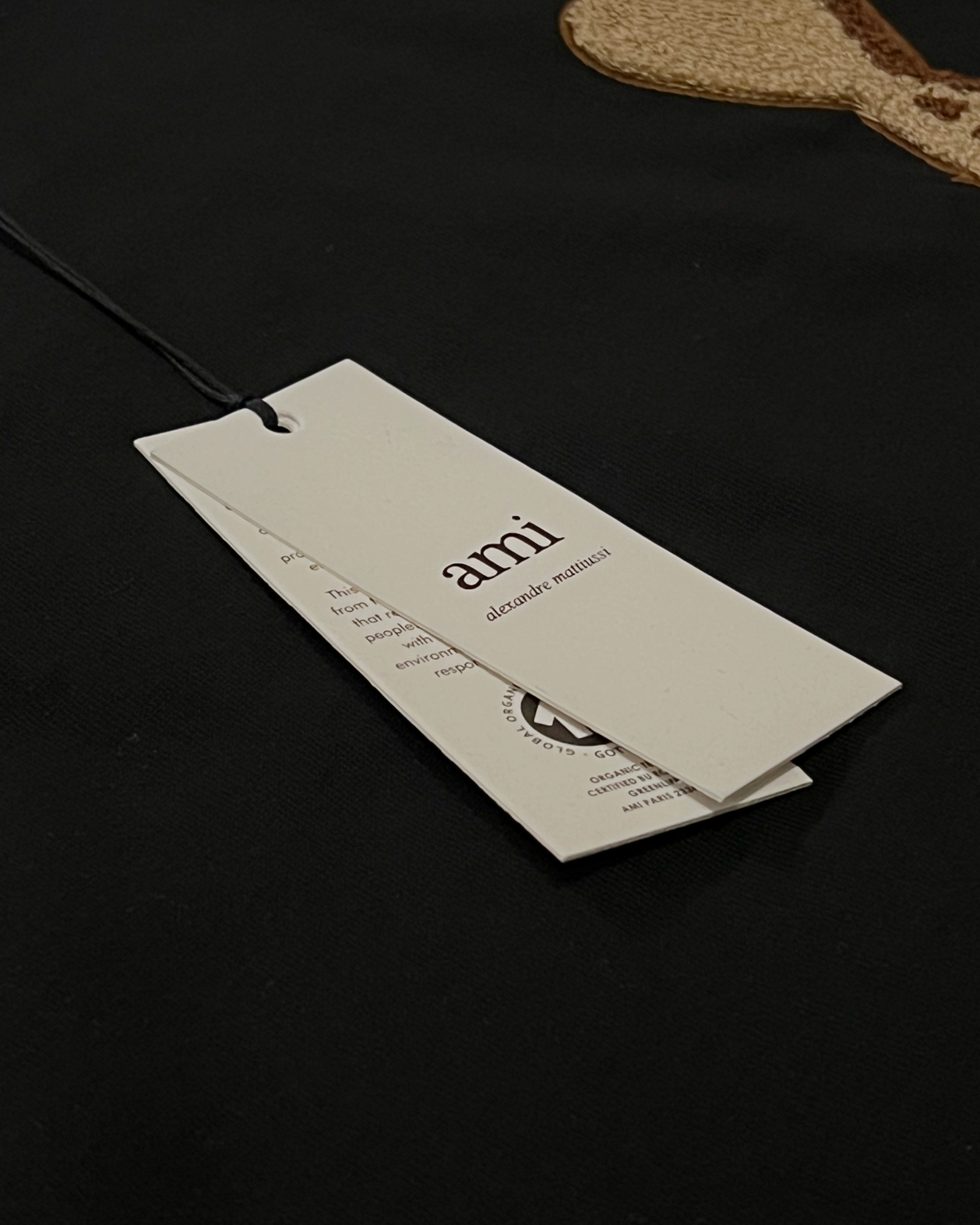 AMI - Brown College Heart T-Shirt - Black