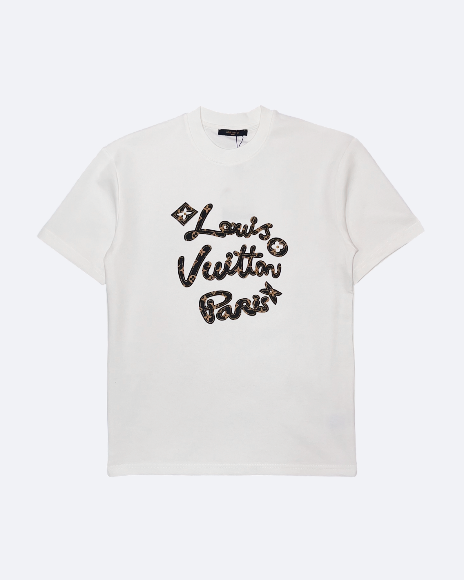 LVTN - Script Pattern T-Shirt - White