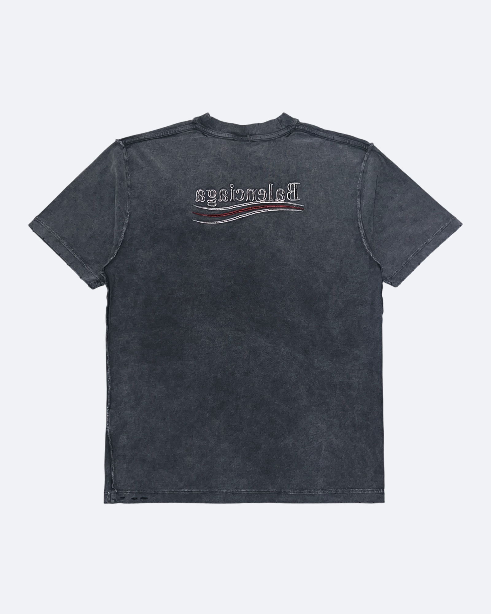 Balenciaga - Reversed Embroidery T-Shirt - Dark Gray