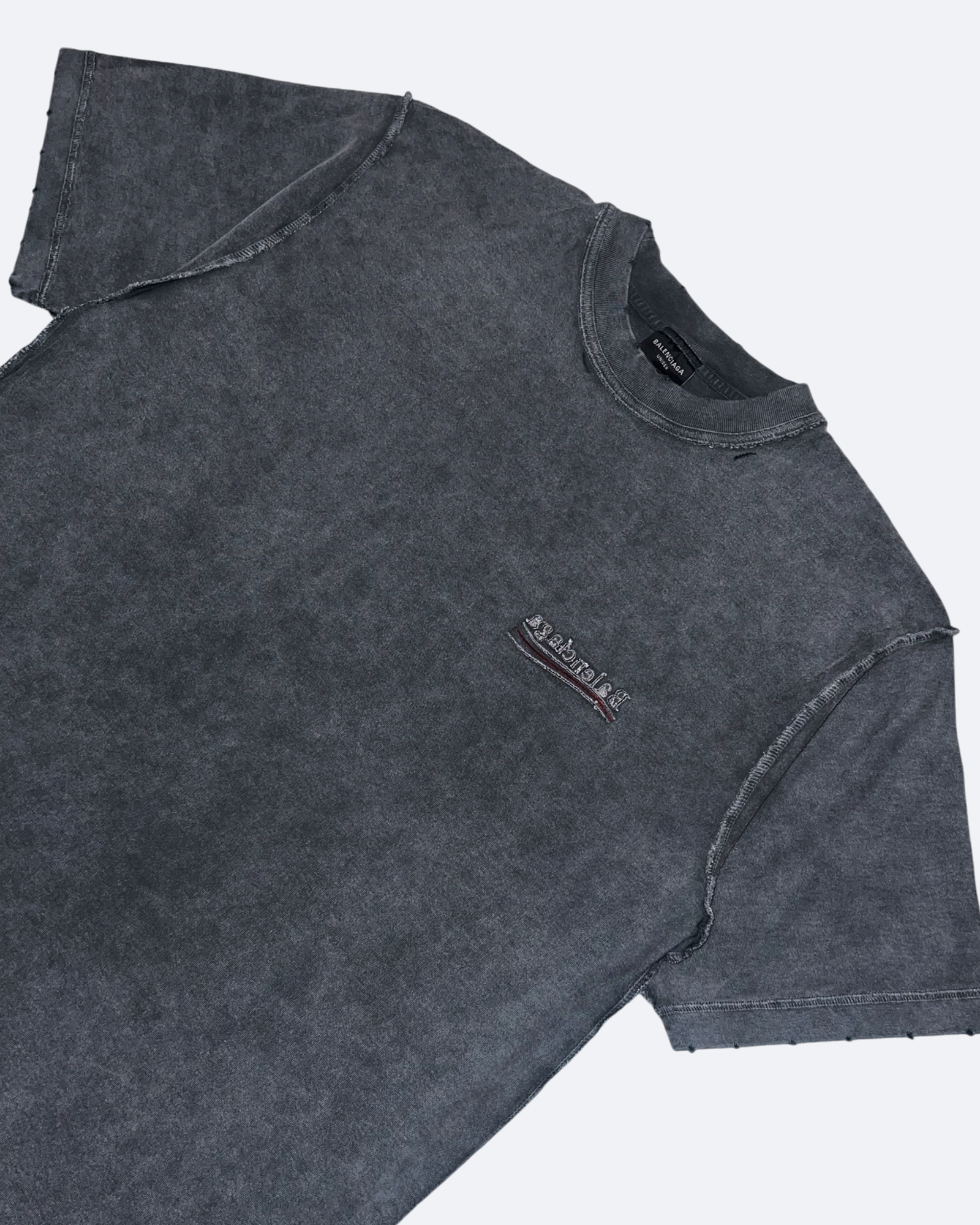 Balenciaga - Reversed Embroidery T-Shirt - Dark Gray