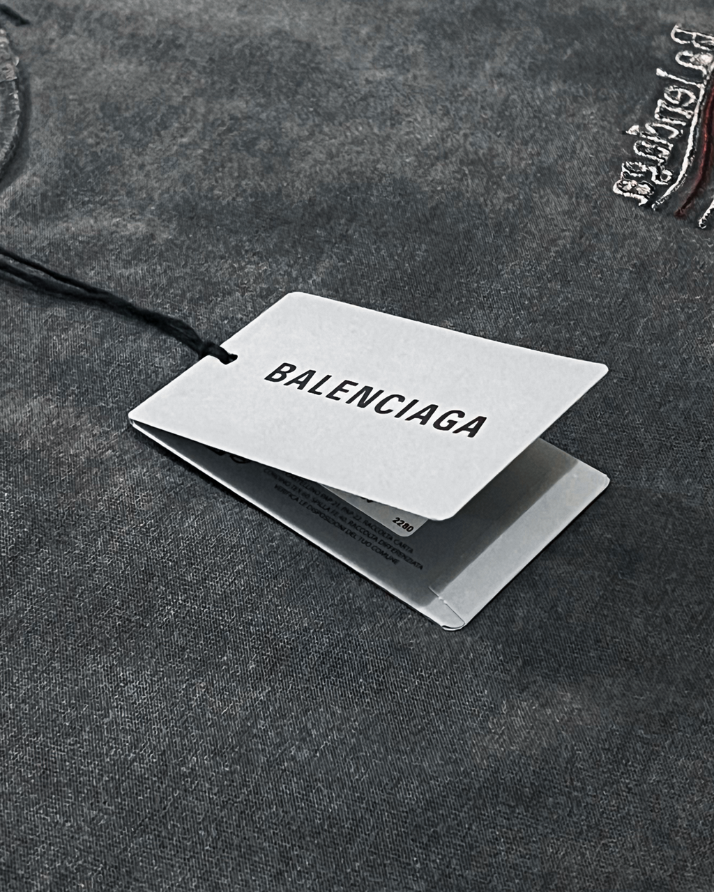 Balenciaga - Reversed Embroidery T-Shirt - Dark Gray