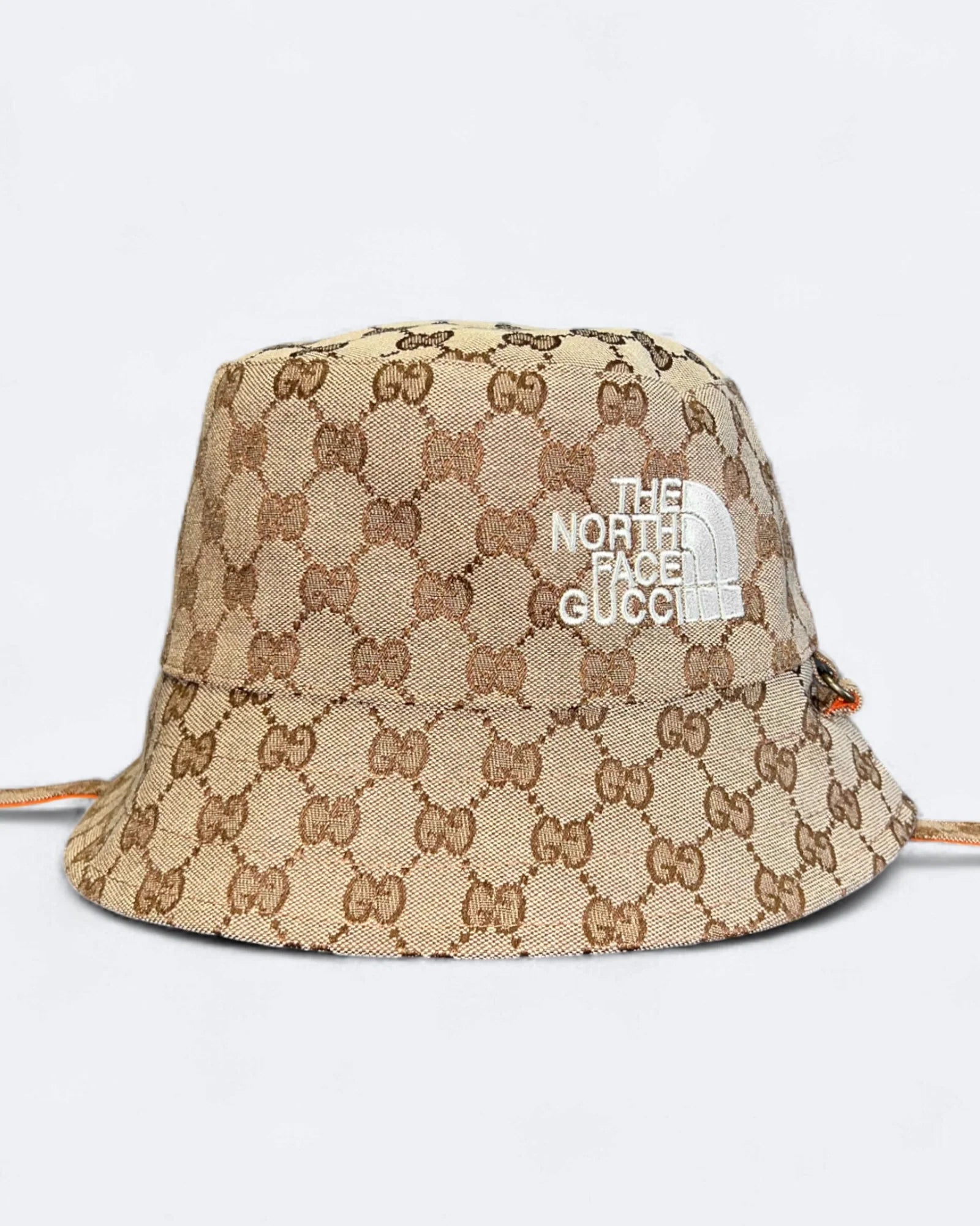 GC x The North Face - Reversible GG Bucket Hat - Beige/Orange