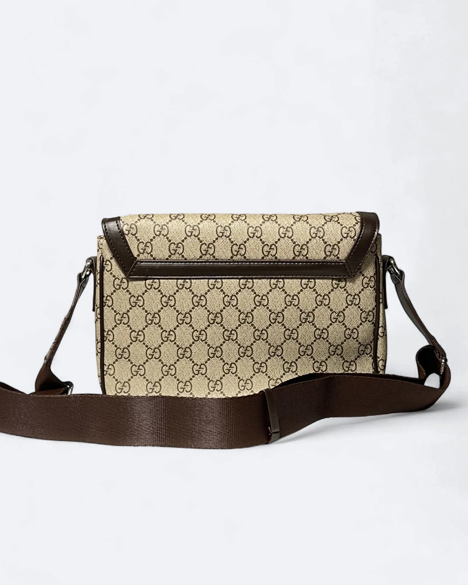 GC - GG Canvas Messenger Bag - Beige/Brown