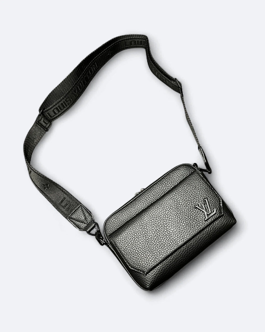 LVTN - Leather Mini Messenger Bag - Black
