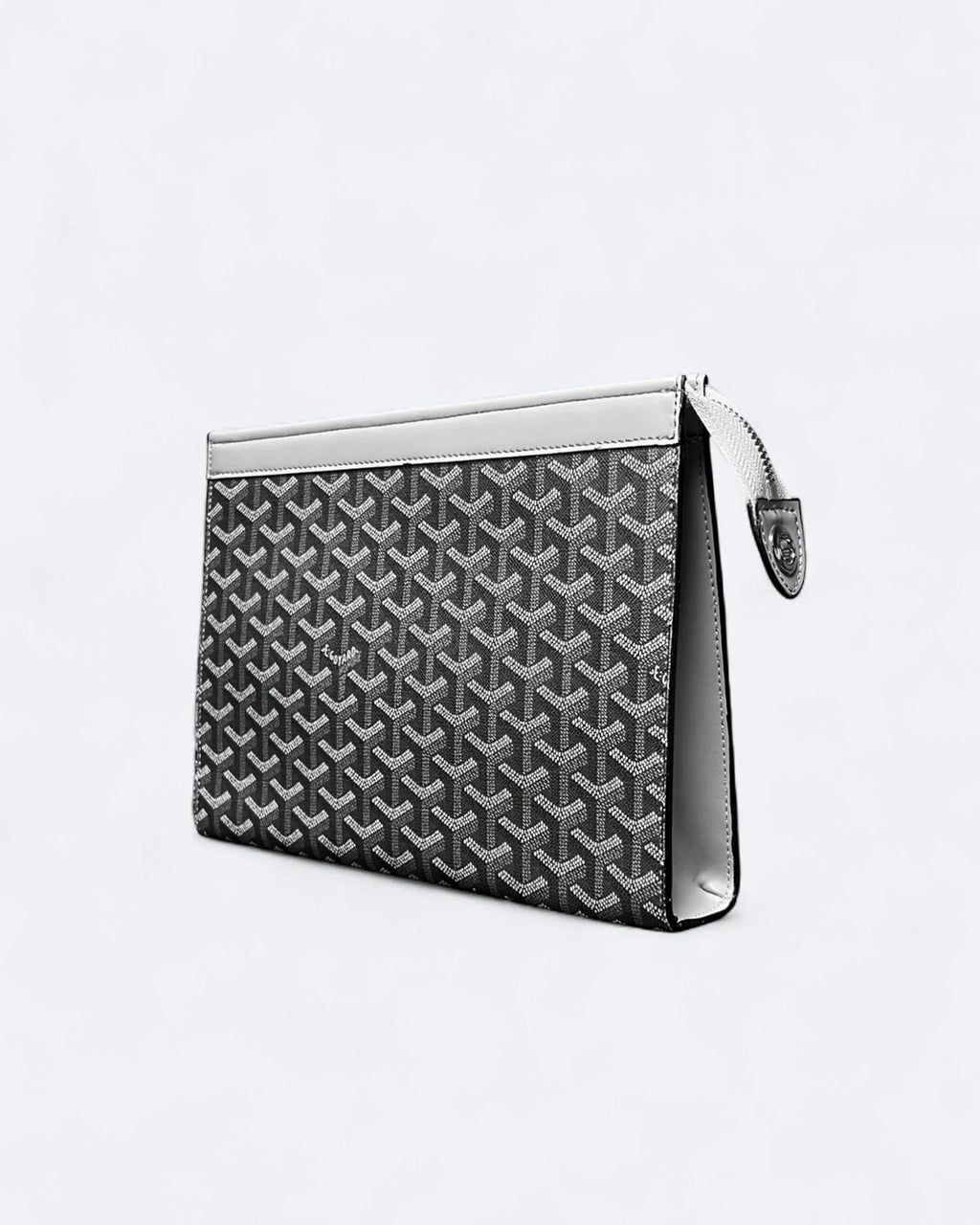 Goyard Pattern Clutch - Gray