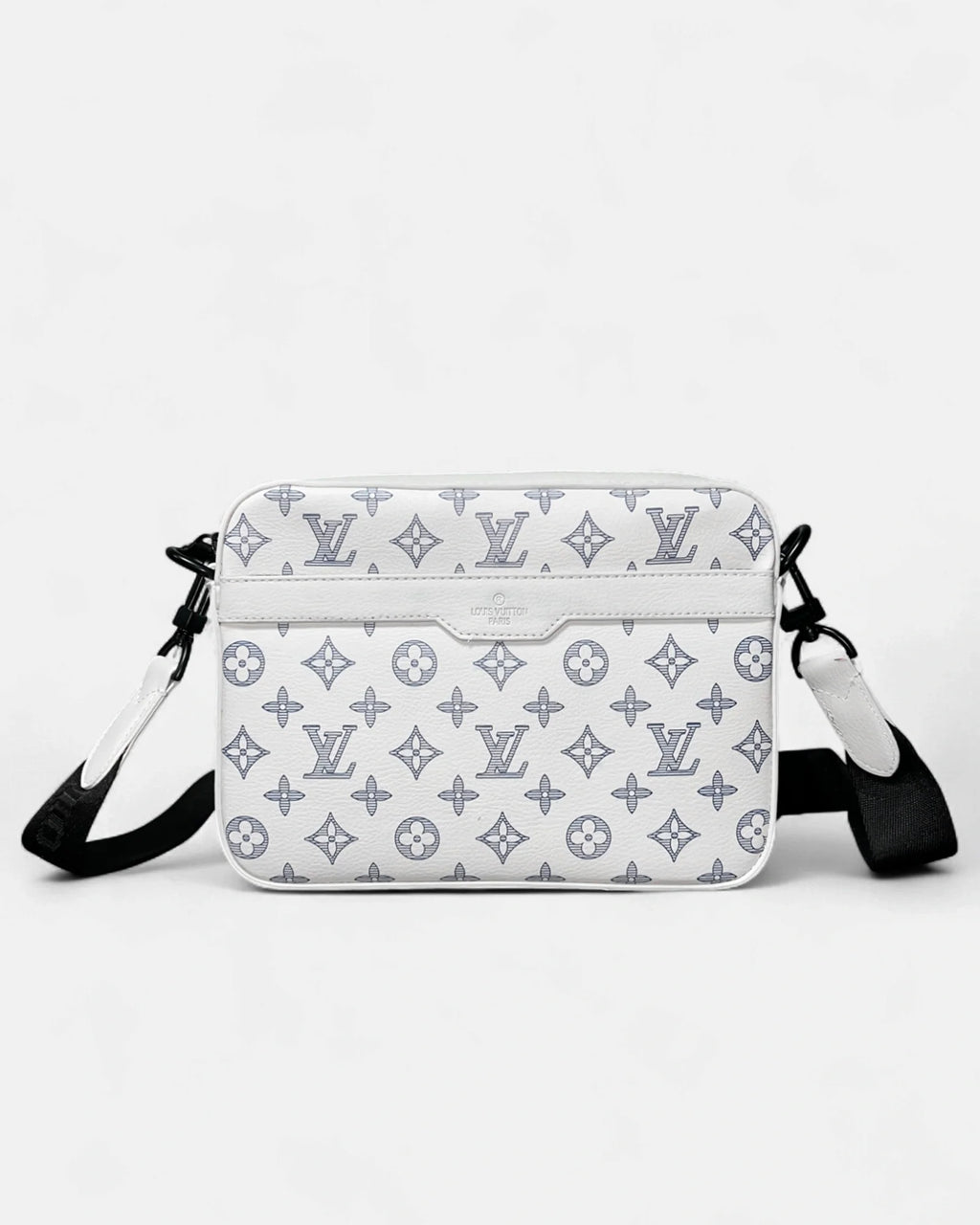 LVTN - Monogram Pattern Trio Set Bags - White/Dark Blue