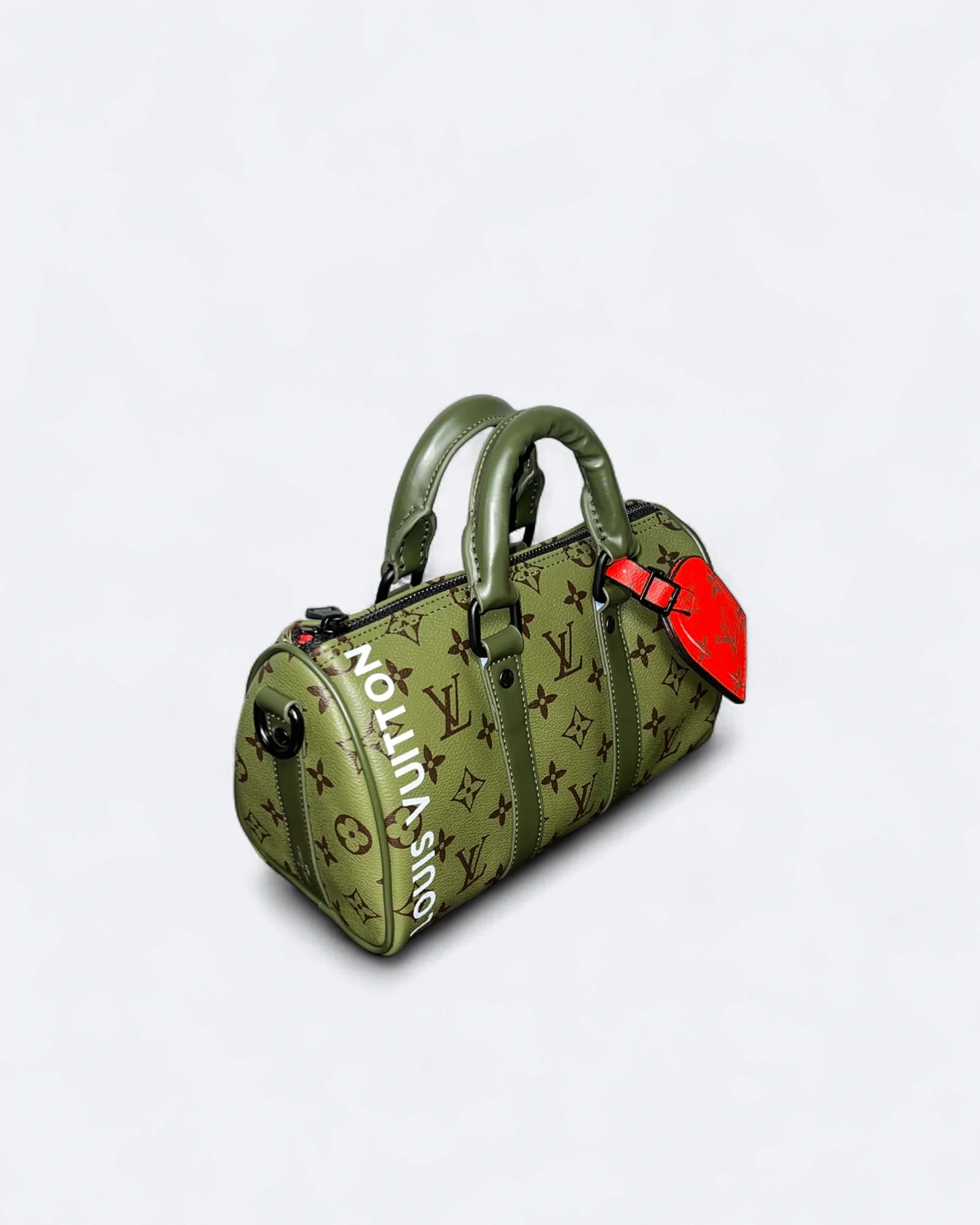 LVTN - Small Duffle Handbag - Green/Red