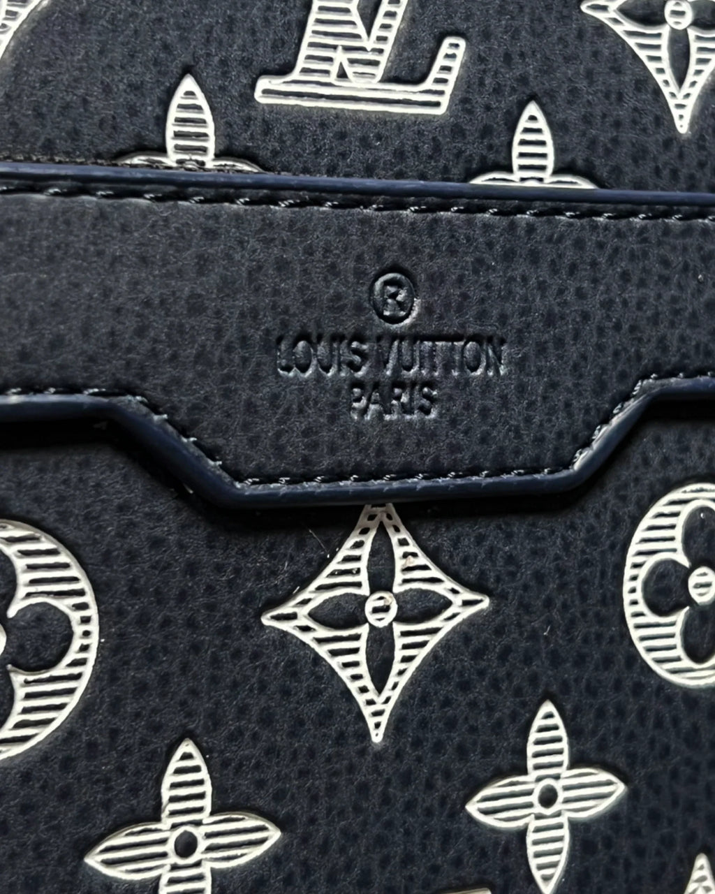 LVTN - Monogram Pattern Trio Set Bags - Dark Blue/White