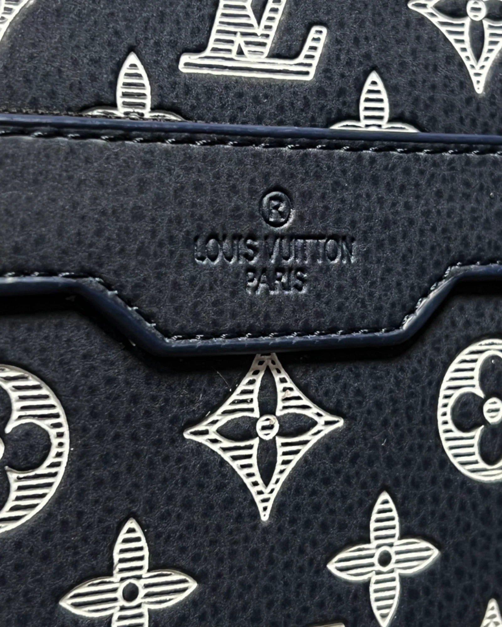 LVTN - Monogram Pattern Trio Set Bags - Dark Blue/White