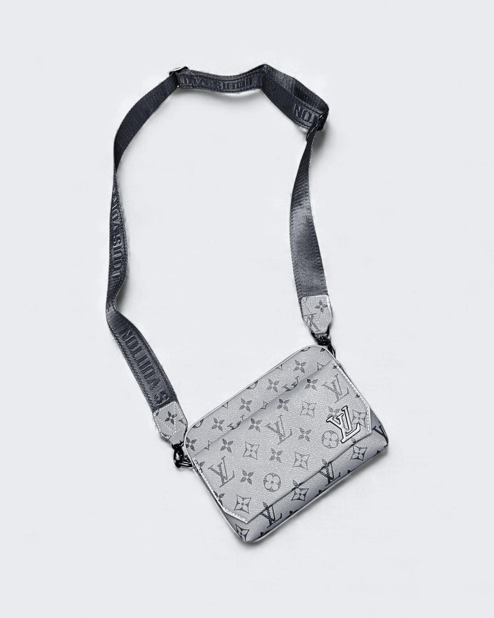 LVTN - Pattern Mini Messenger Bag - Gray