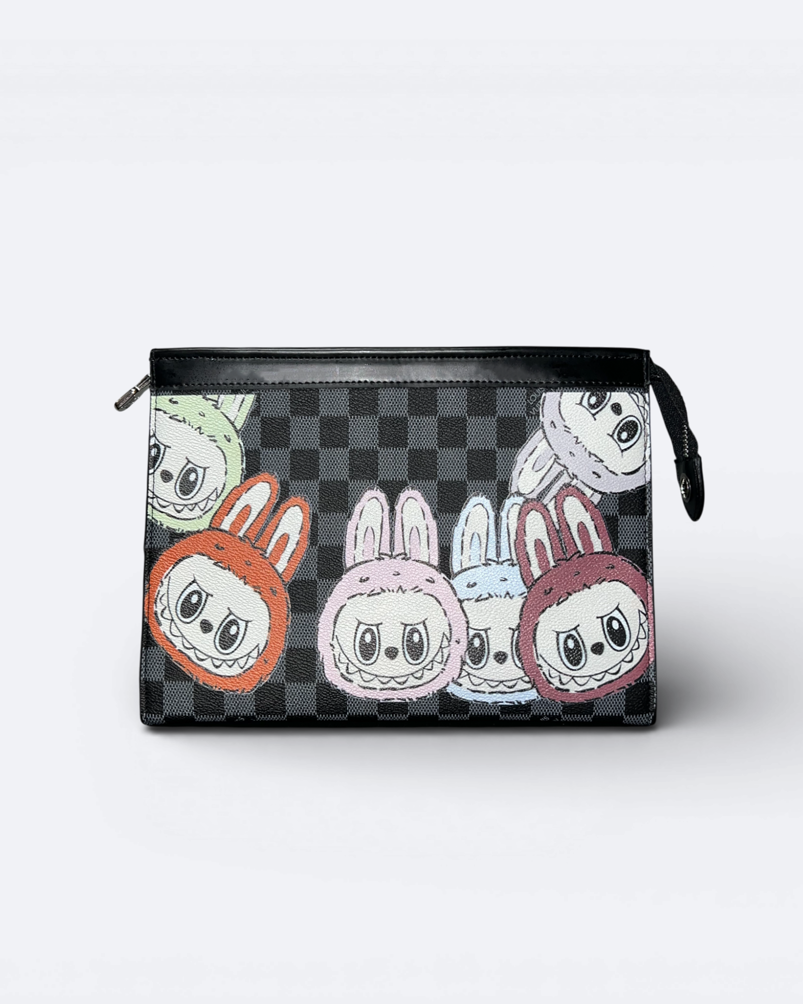 LVTN - Labubu Damier Clutch - Black