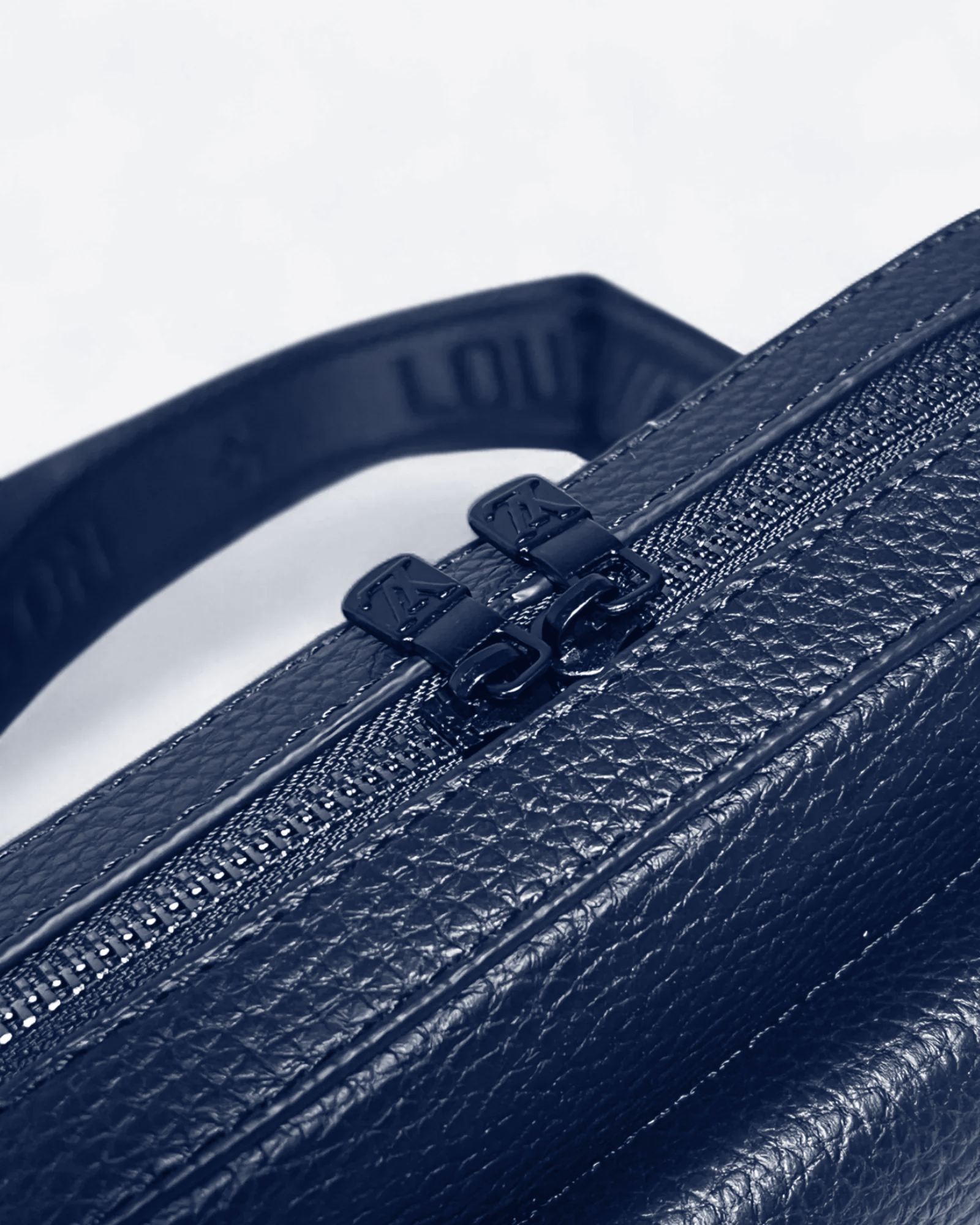 LVTN - Leather Mini Messenger Bag - Dark Blue