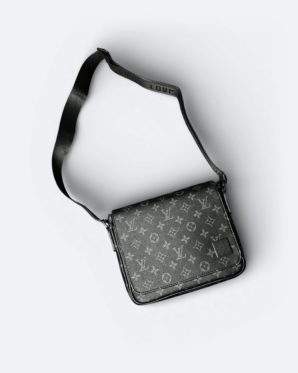 LVTN - Pattern Messenger Bag - Black