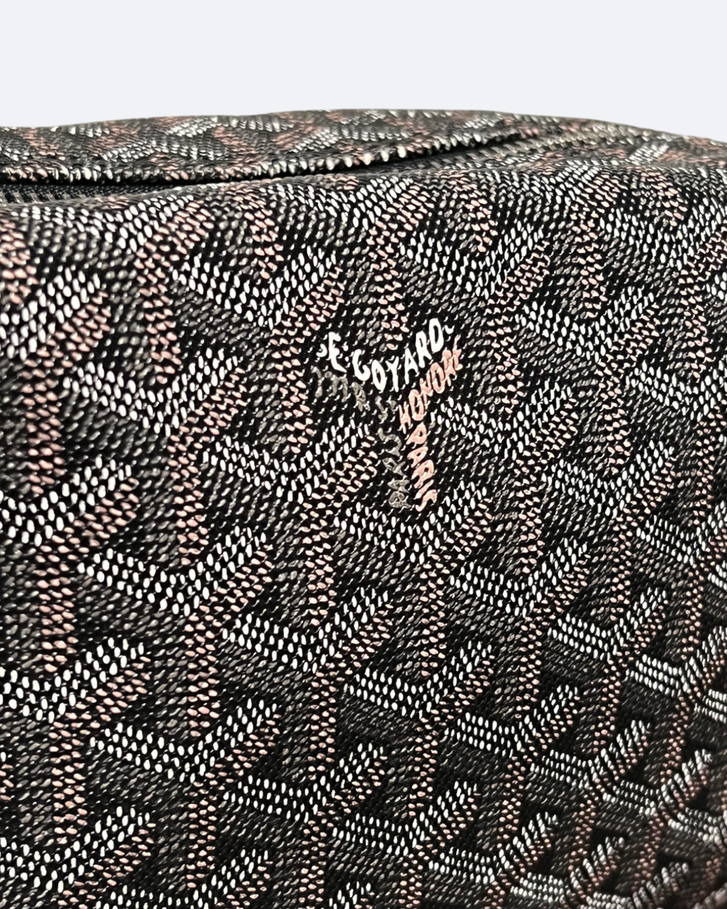 Goyard - Goyardine Pattern Hand Pouch Bag - Brown