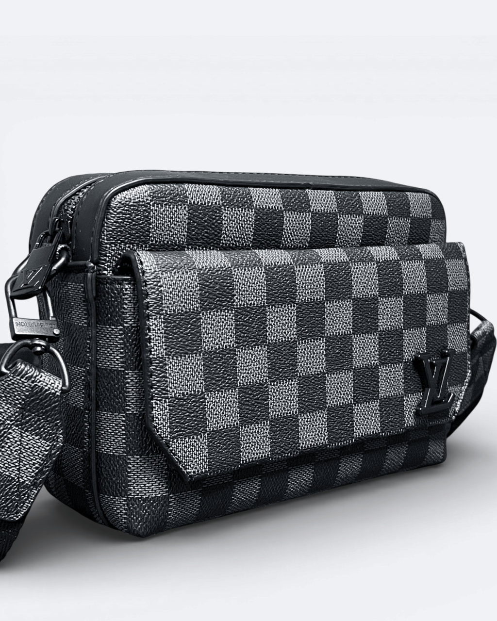 LVTN - Damier Mini Messenger Bag - Black