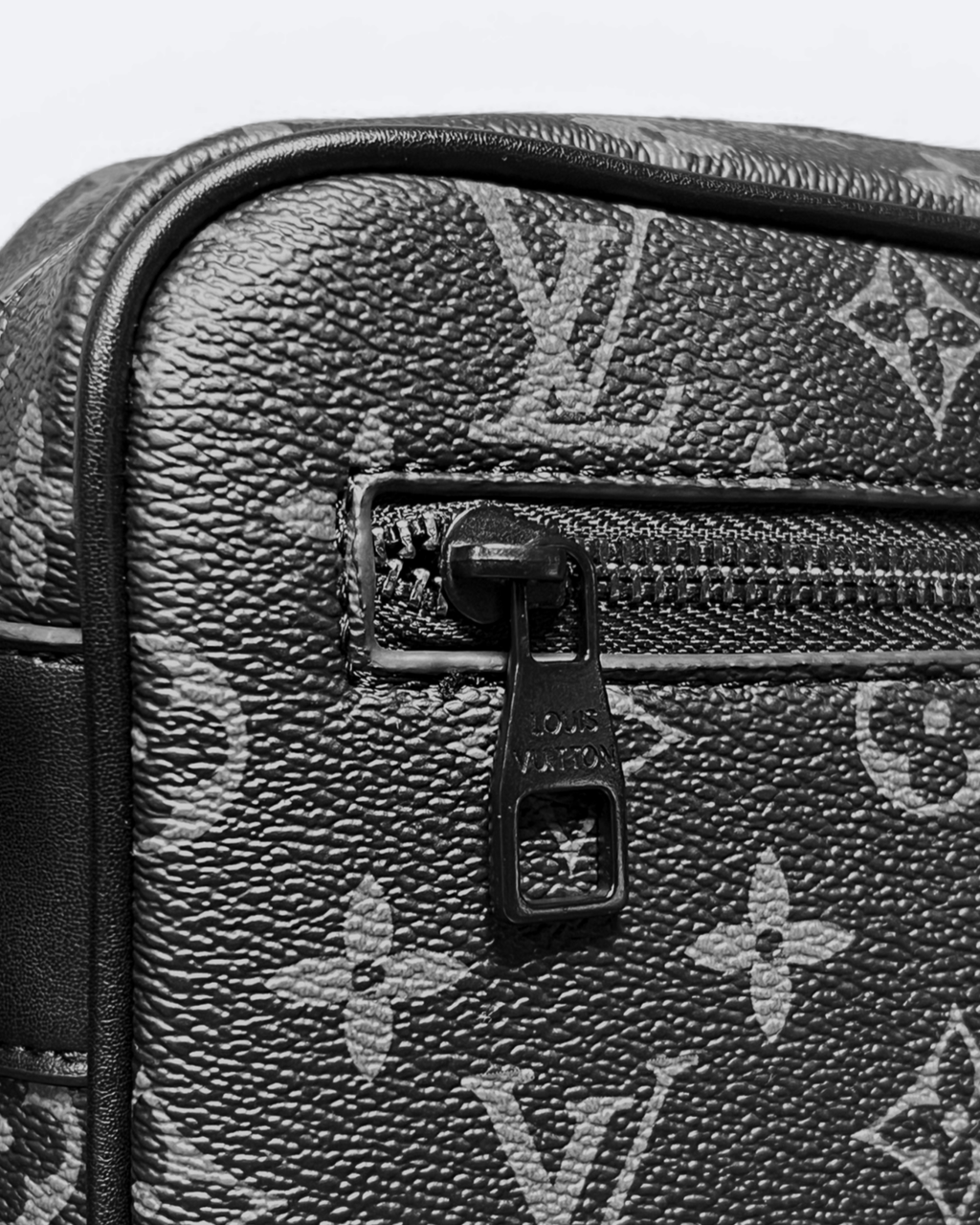 LVTN - Zip Pattern Crossbody Bag - Black