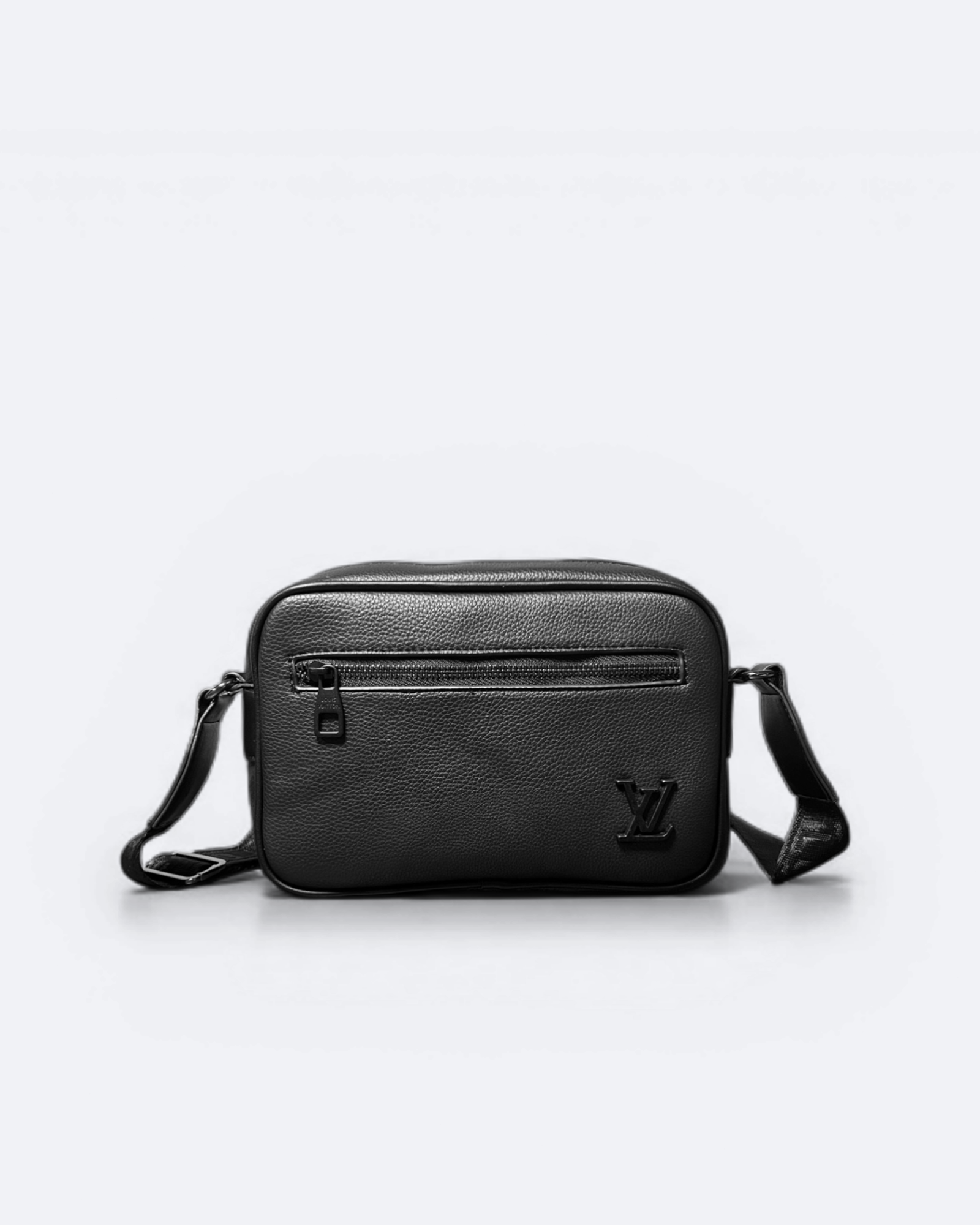 LVTN - Zip Leather Crossbody Bag - Black