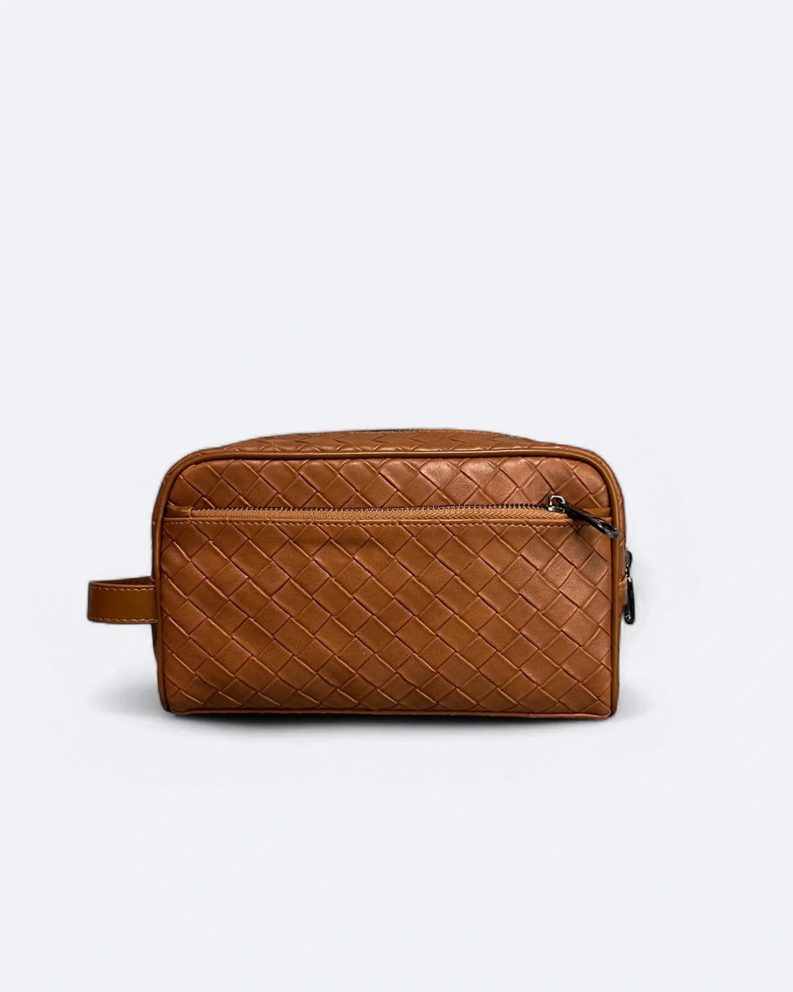 Bottega Veneta - Leather Weave Handbag - Brown