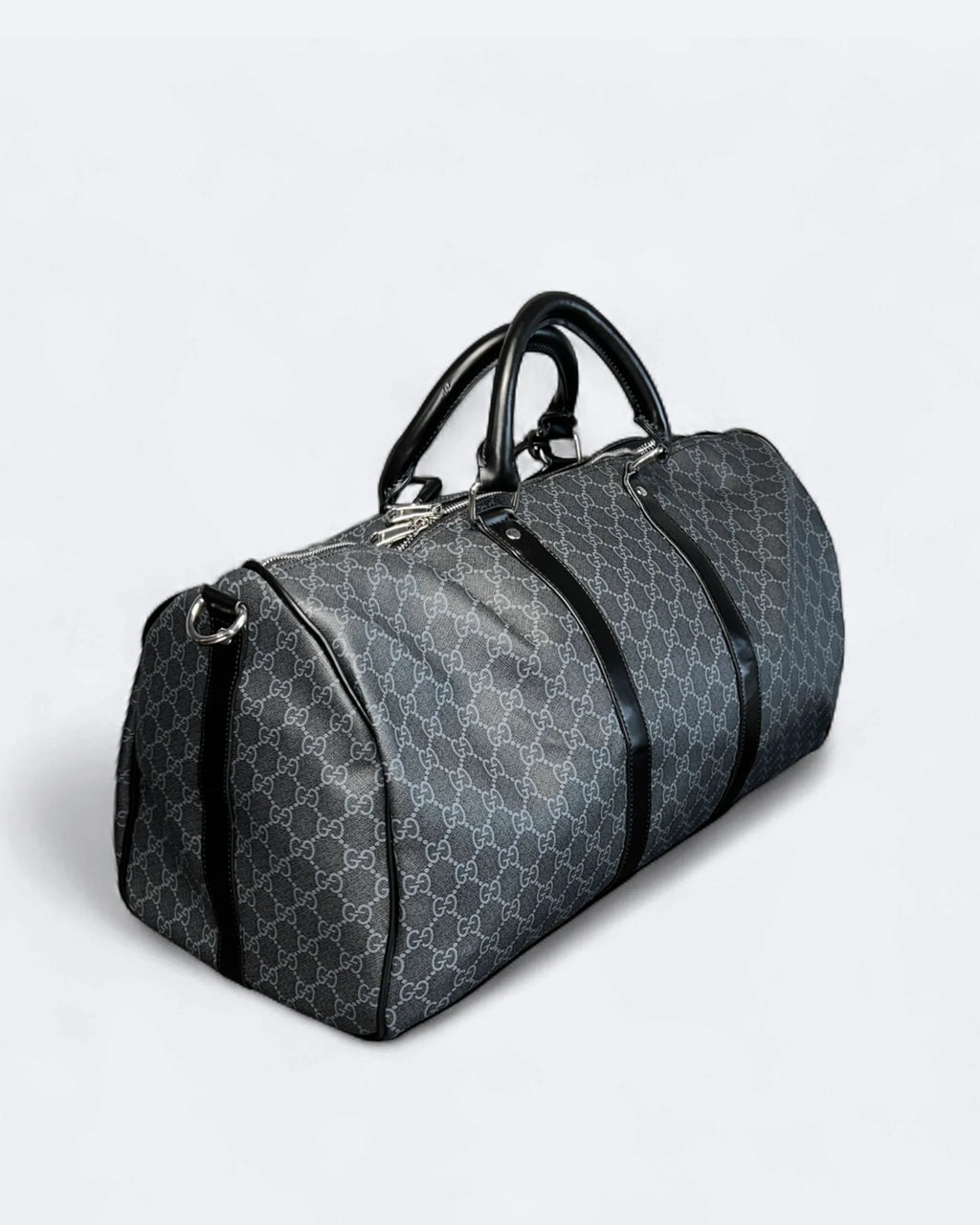 GC - GG Pattern Duffle Bag - Black