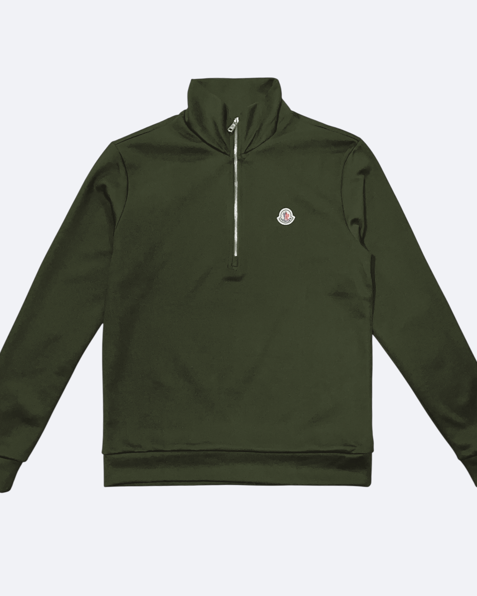 Moncler - Logo Half-Zip Sweatshirt - Olive Green