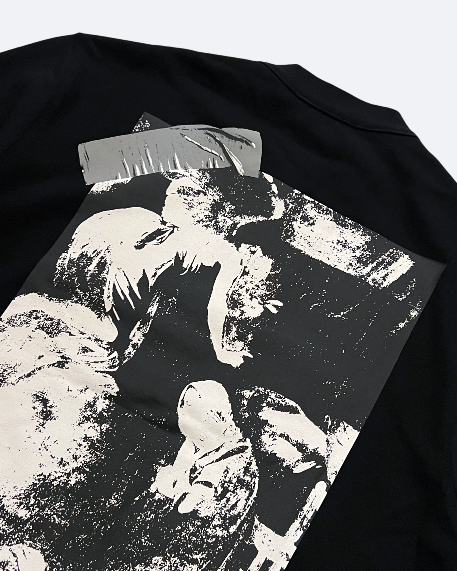 Off-White - Silver Tape Graphic Half-Zip Sweatshirt - Black