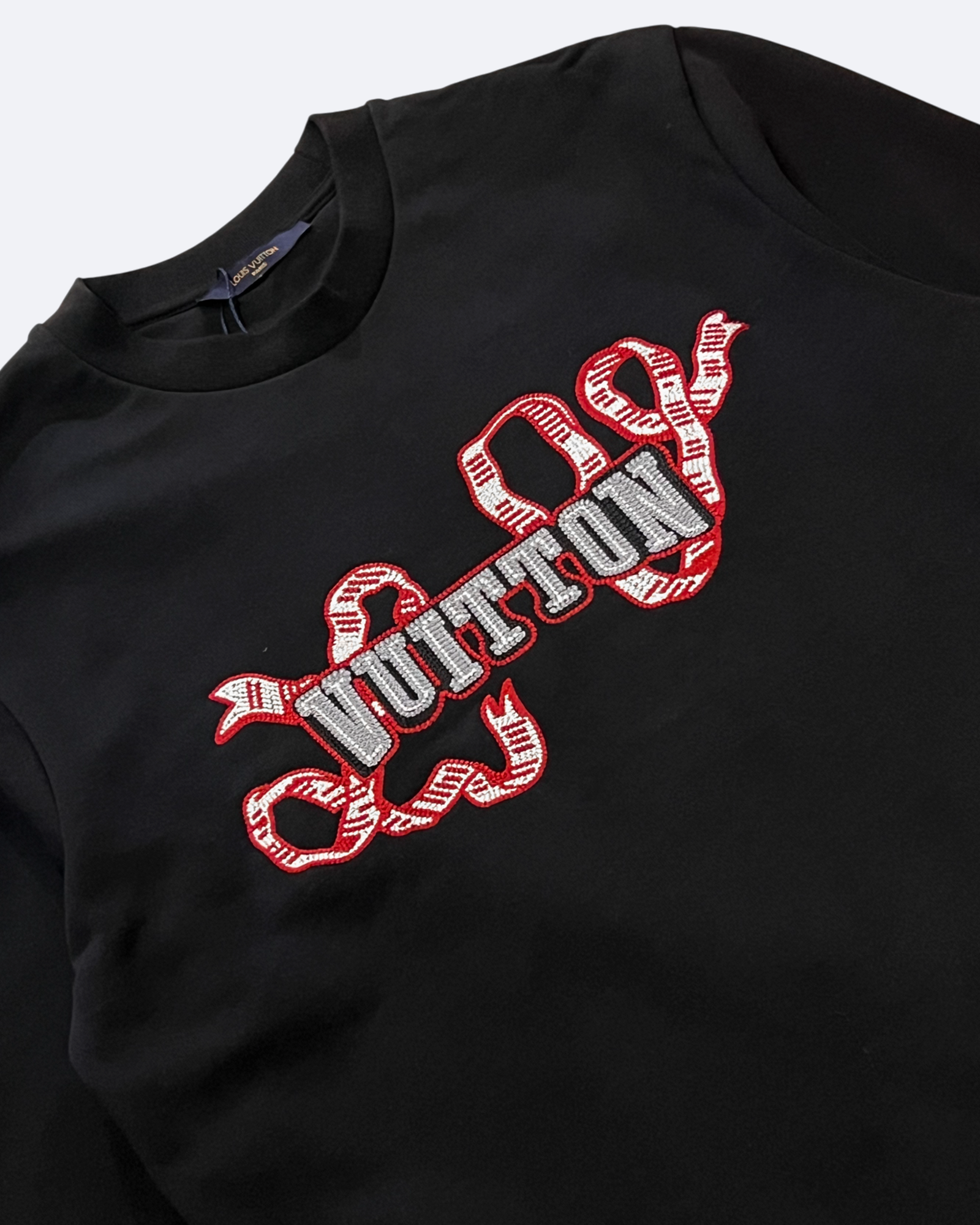 LVTN - Ribbon Embroidery Sweatshirt - Black