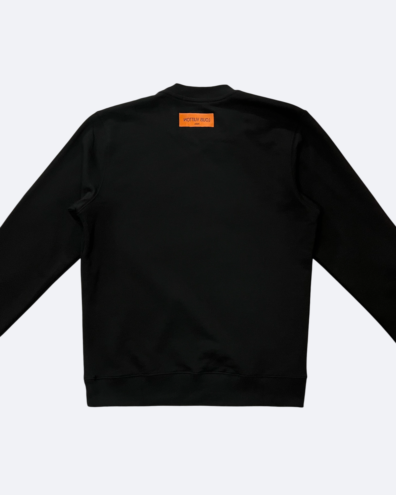 LVTN - Wave Pattern Embroidery Sweatshirt - Black