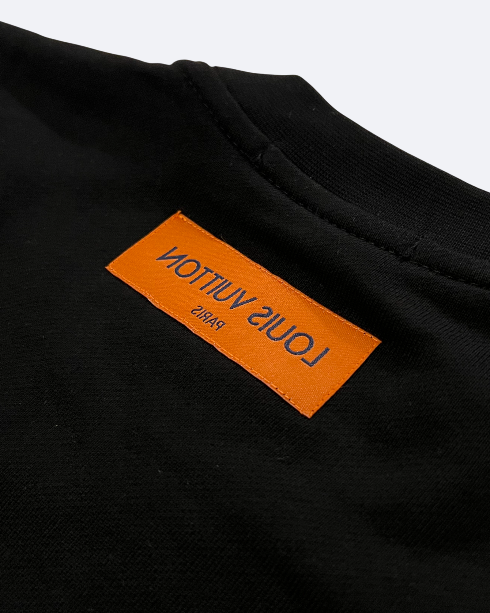 LVTN - Wave Pattern Embroidery Sweatshirt - Black