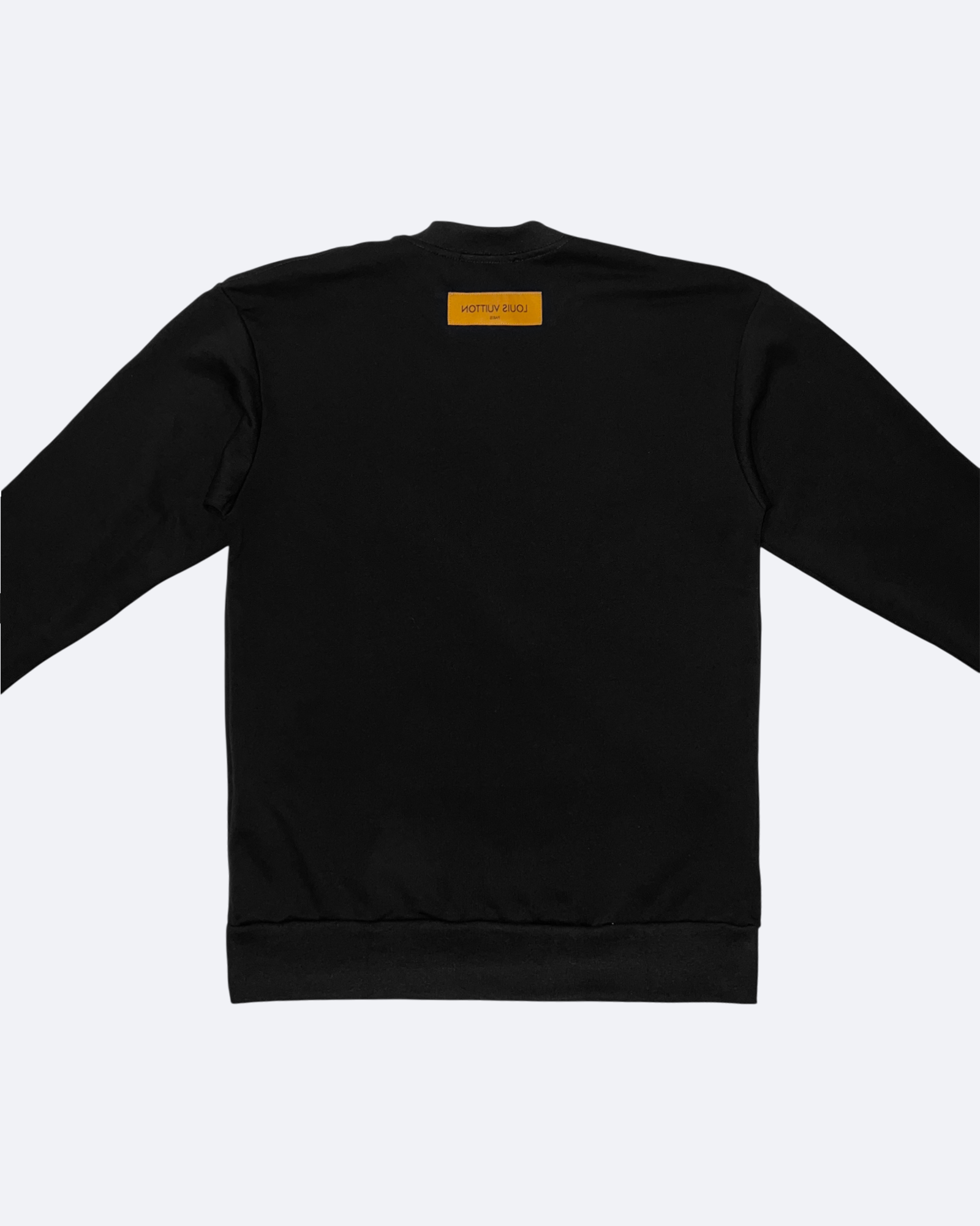 LVTN - Orange Logotype Embroidery Sweatshirt - Black