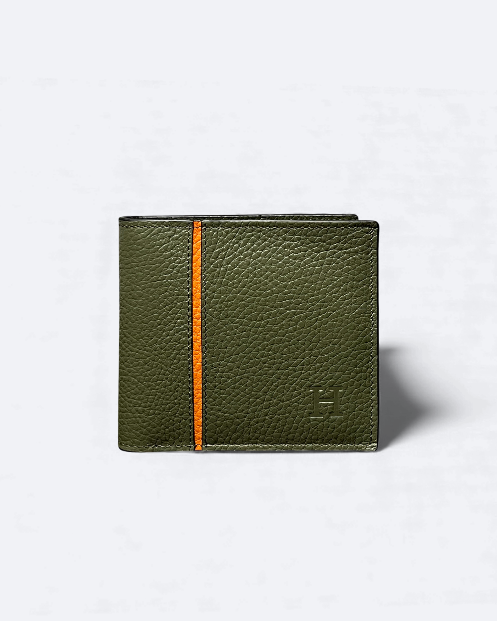 Hermes - Stripe Wallet - Dark Green
