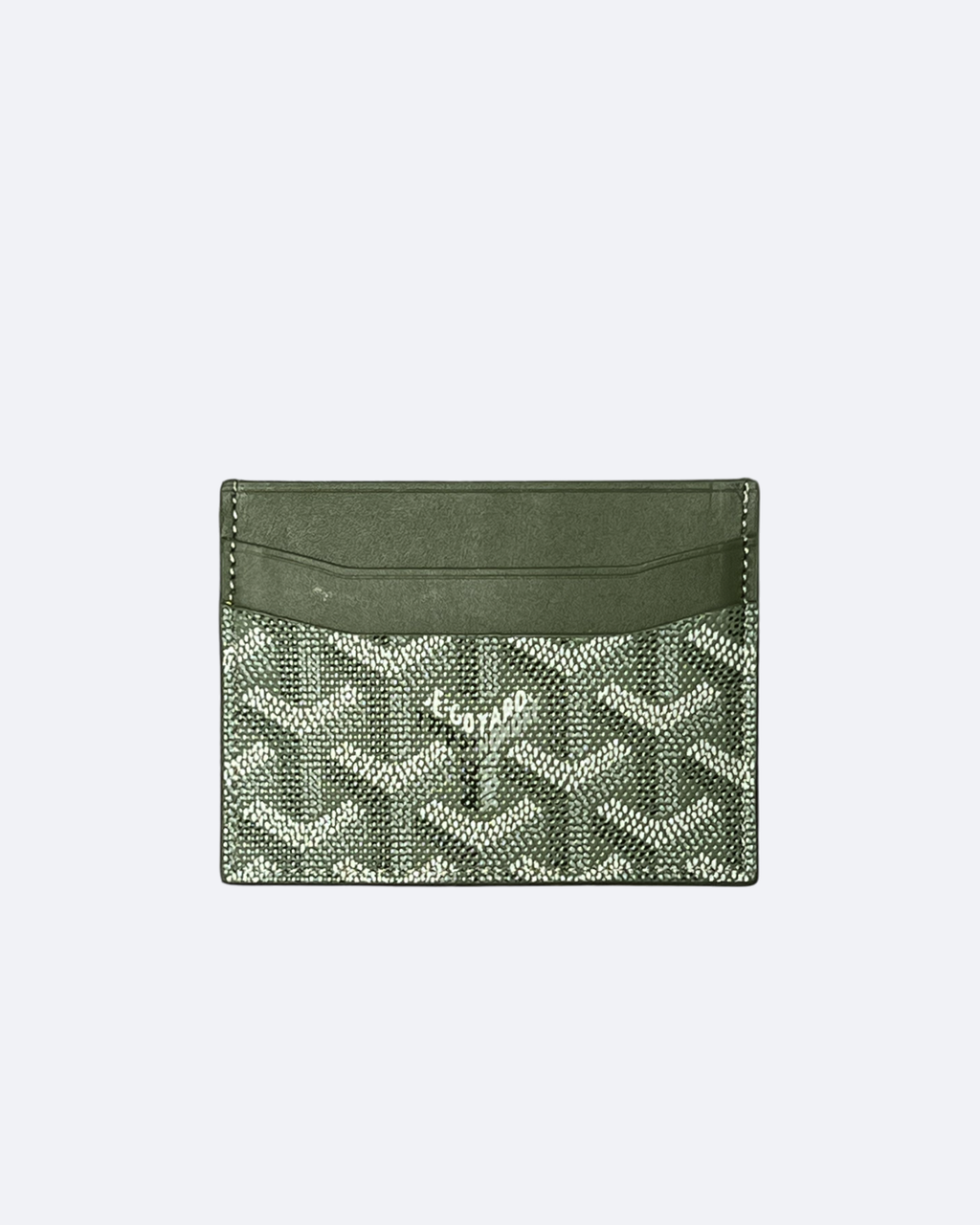 Goyard Pattern Cardholder - Khaki Green