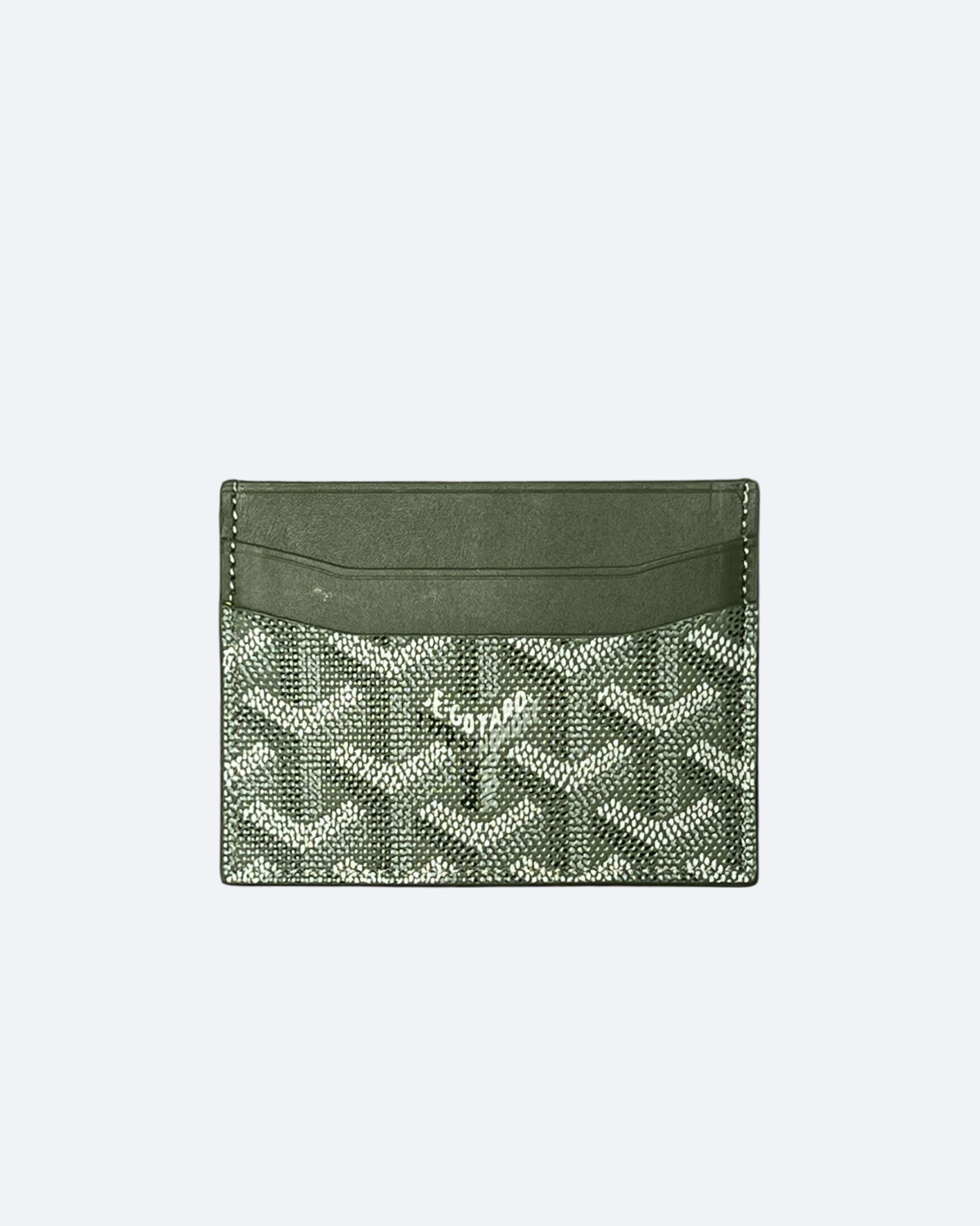 Goyard Pattern Cardholder - Khaki Green