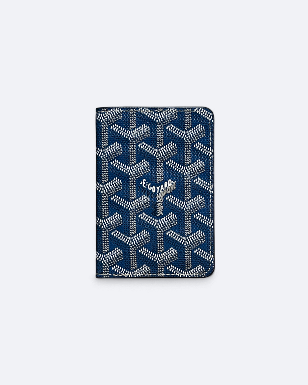 Goyard Pattern Folded Cardholder - Blue