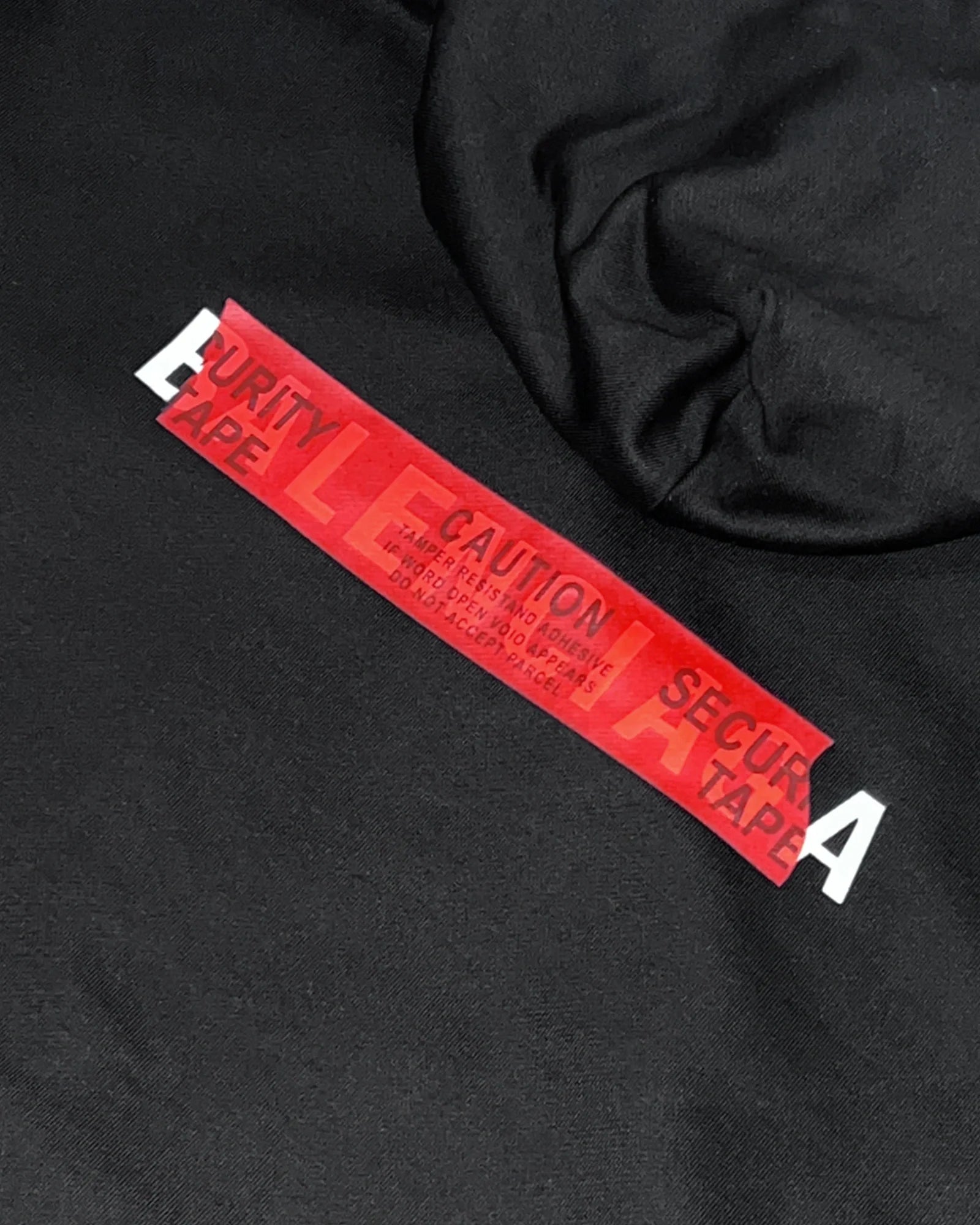Balenciaga - Red Taped Logo Hoodie - Black