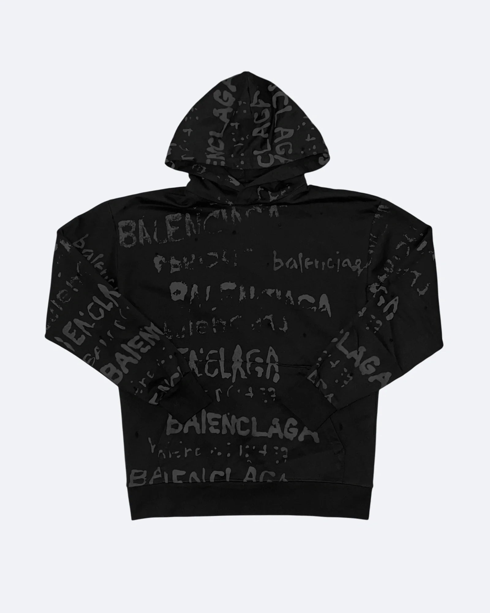 Balenciaga - Shadow Script Hoodie - Black