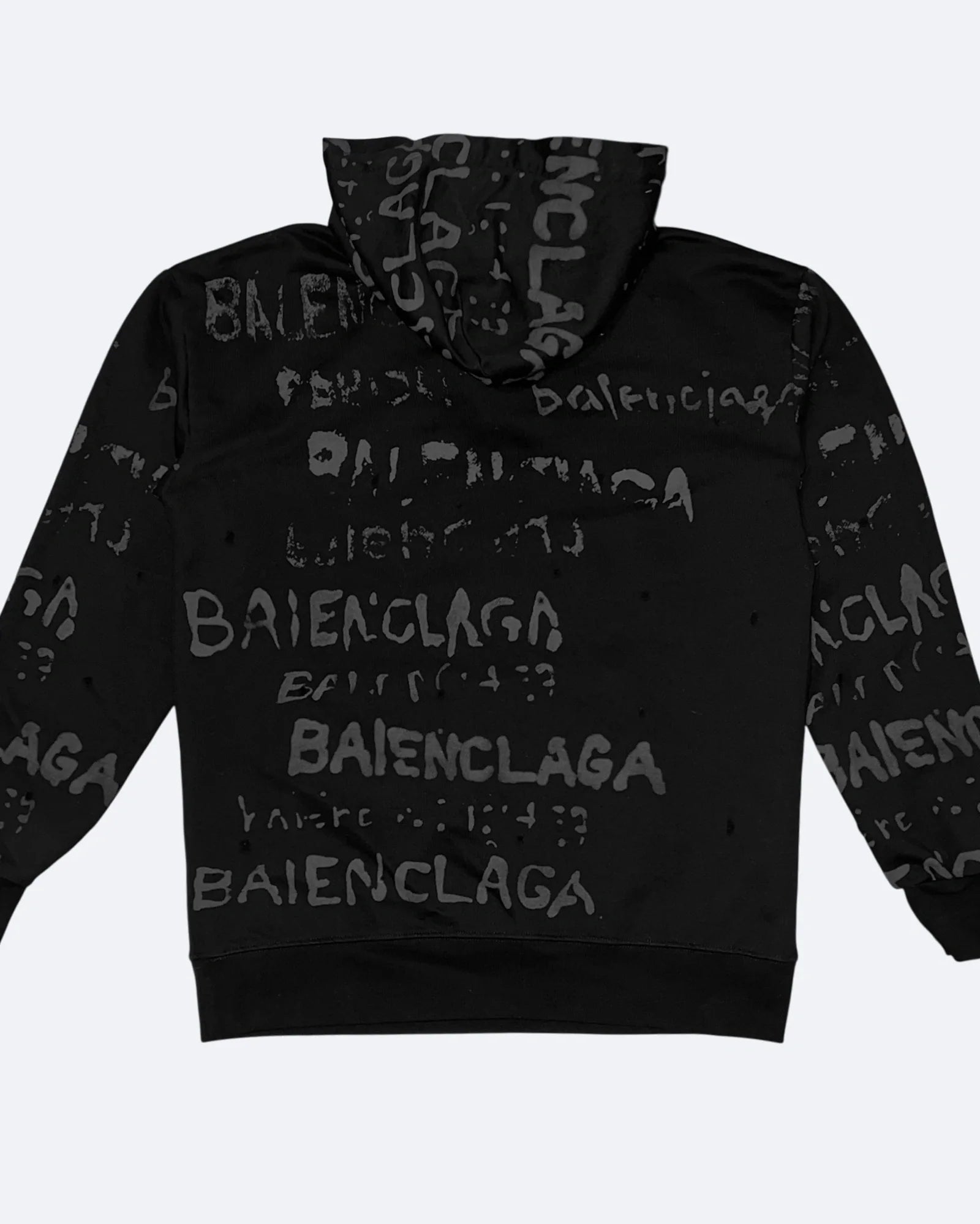 Balenciaga - Shadow Script Hoodie - Black