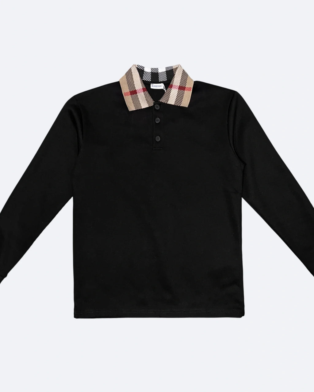 Burberry - Long-Sleeve Polo Shirt - Black