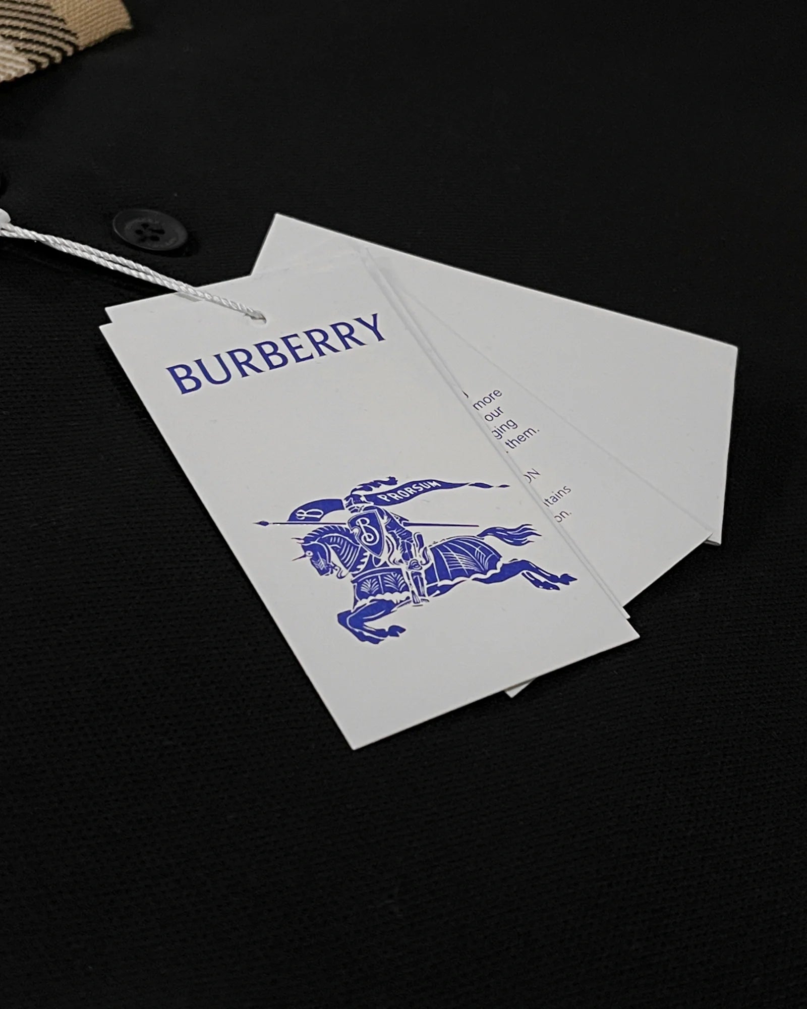 Burberry - Long-Sleeve Polo Shirt - Black