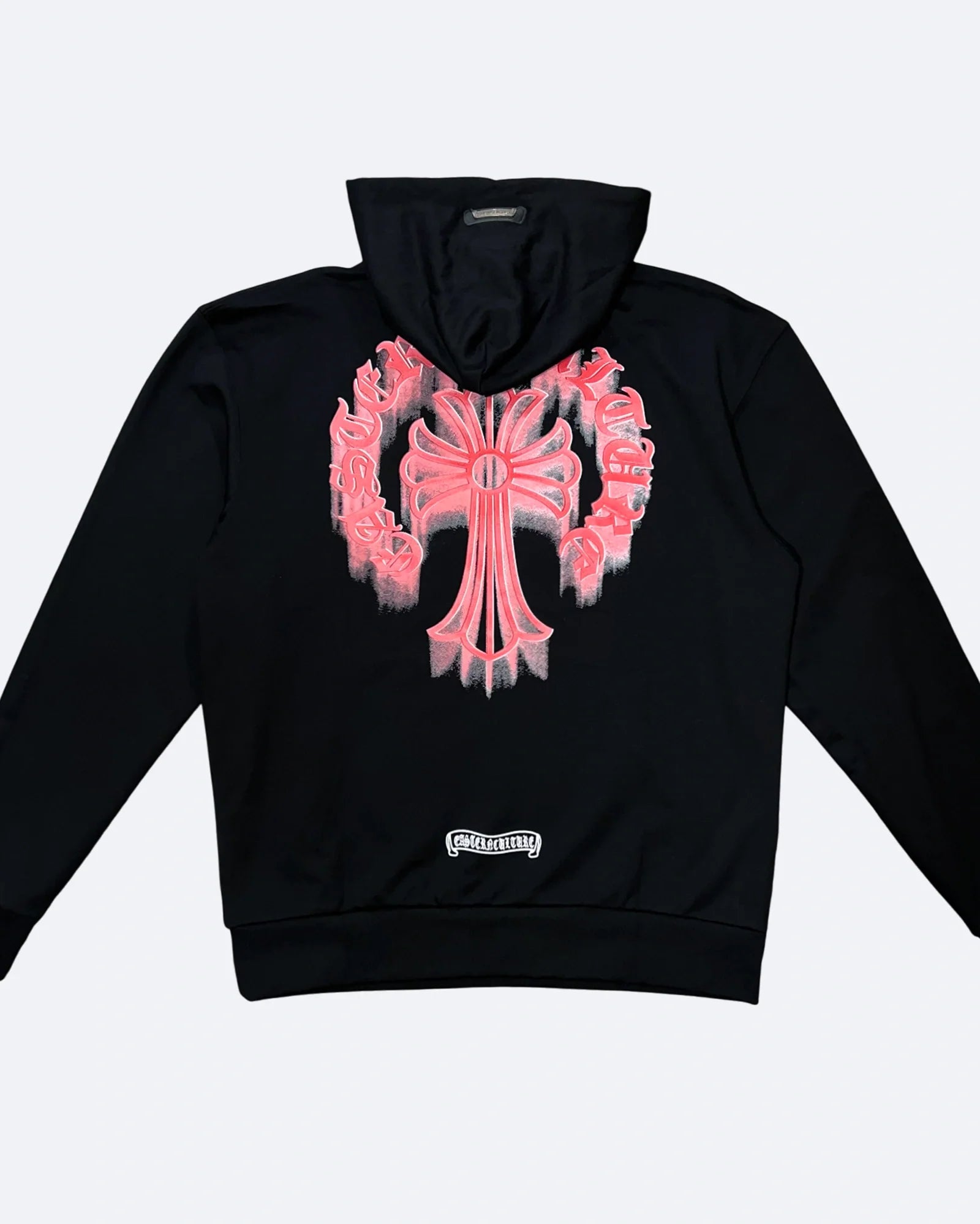 Chrome Hearts - Traced Logo Red Hoodie - Black